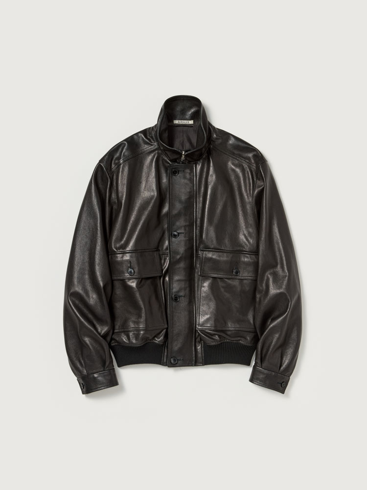 TEXTURED LAMB LEATHER BLOUSON