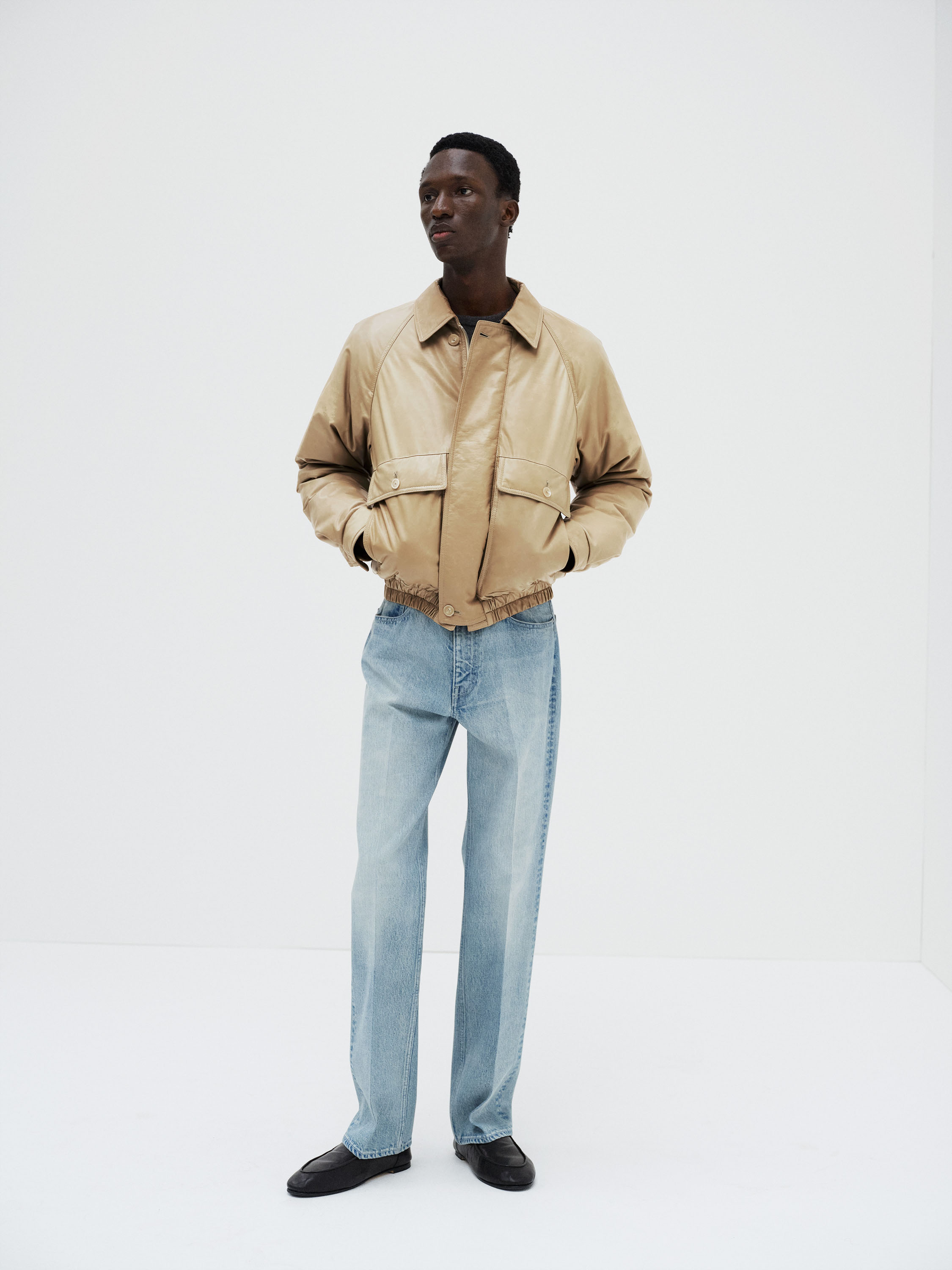 FINE CALF LEATHER DOWN BLOUSON 詳細画像 BEIGE 1