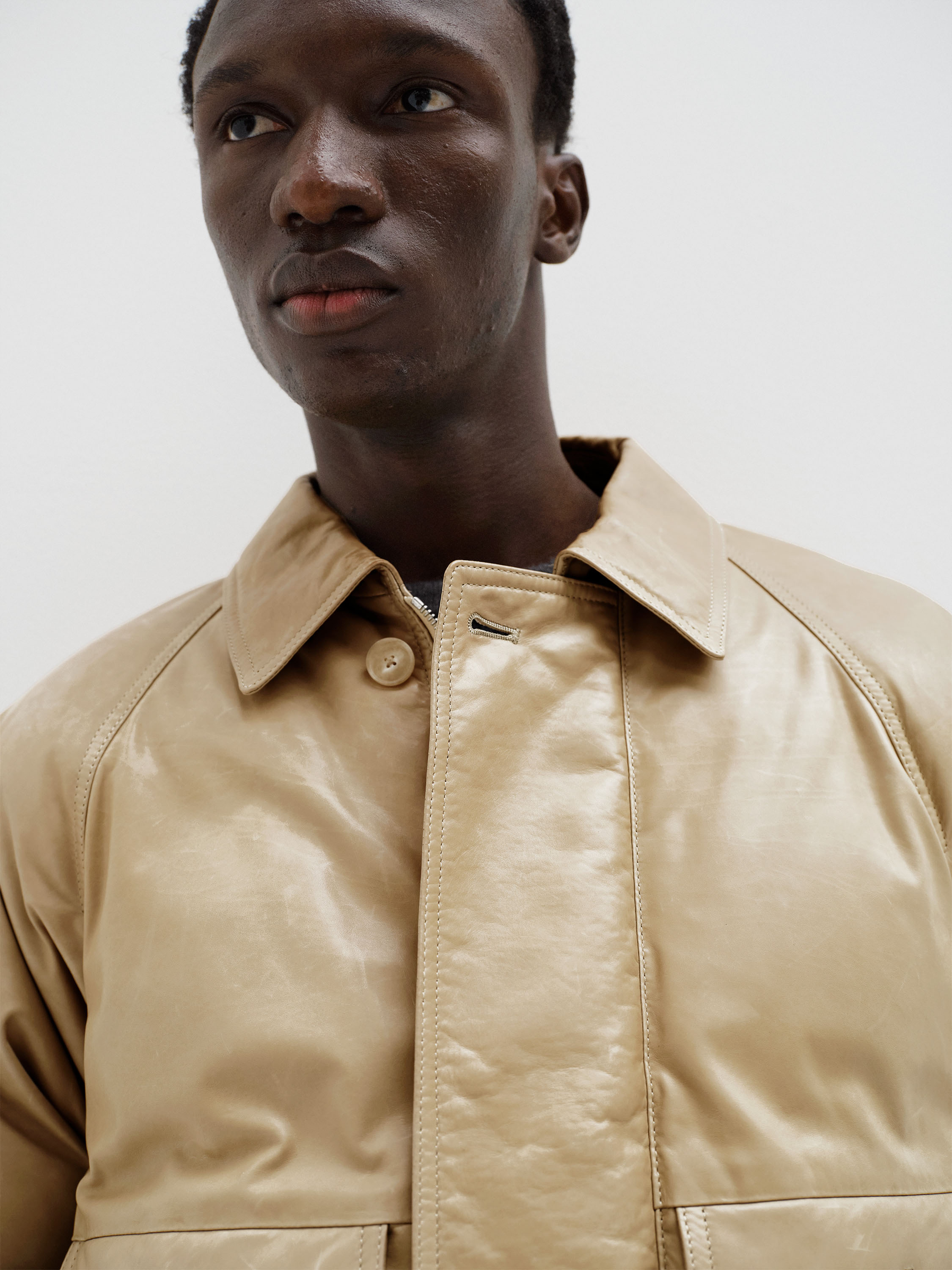 FINE CALF LEATHER DOWN BLOUSON 詳細画像 BEIGE 5