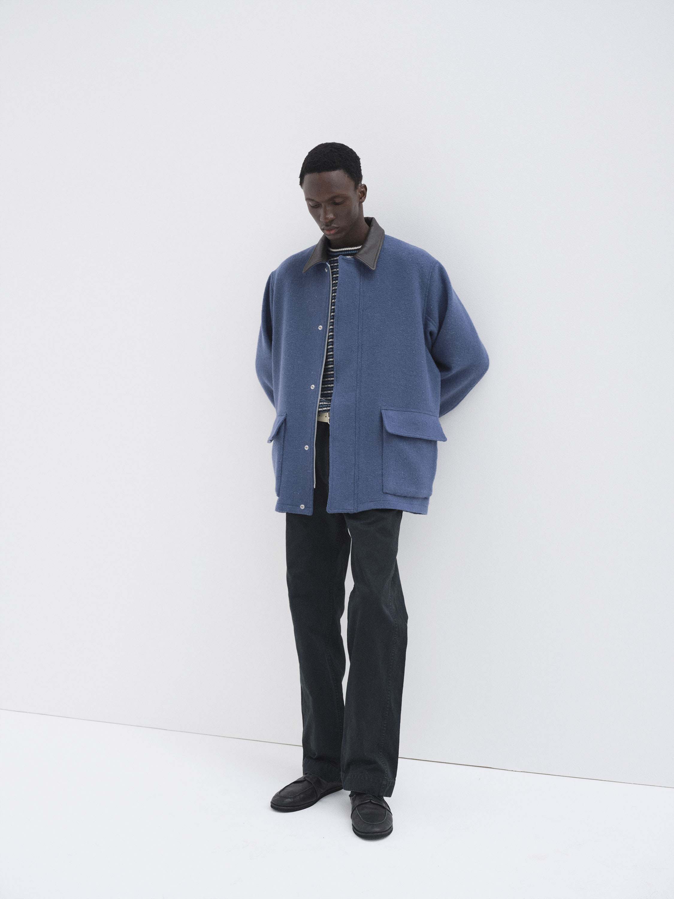 HOMESPUN TWEED ZIP BLOUSON 詳細画像 DUSTY BLUE 1