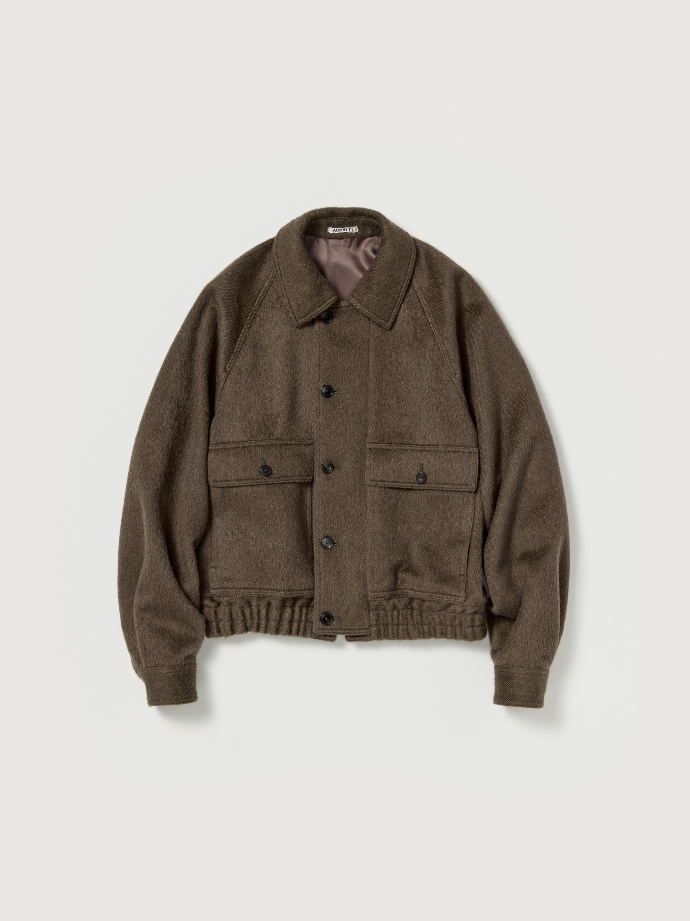 HAIRY WOOL MOHAIR CHAMBRAY BLOUSON 詳細画像 BROWN 5
