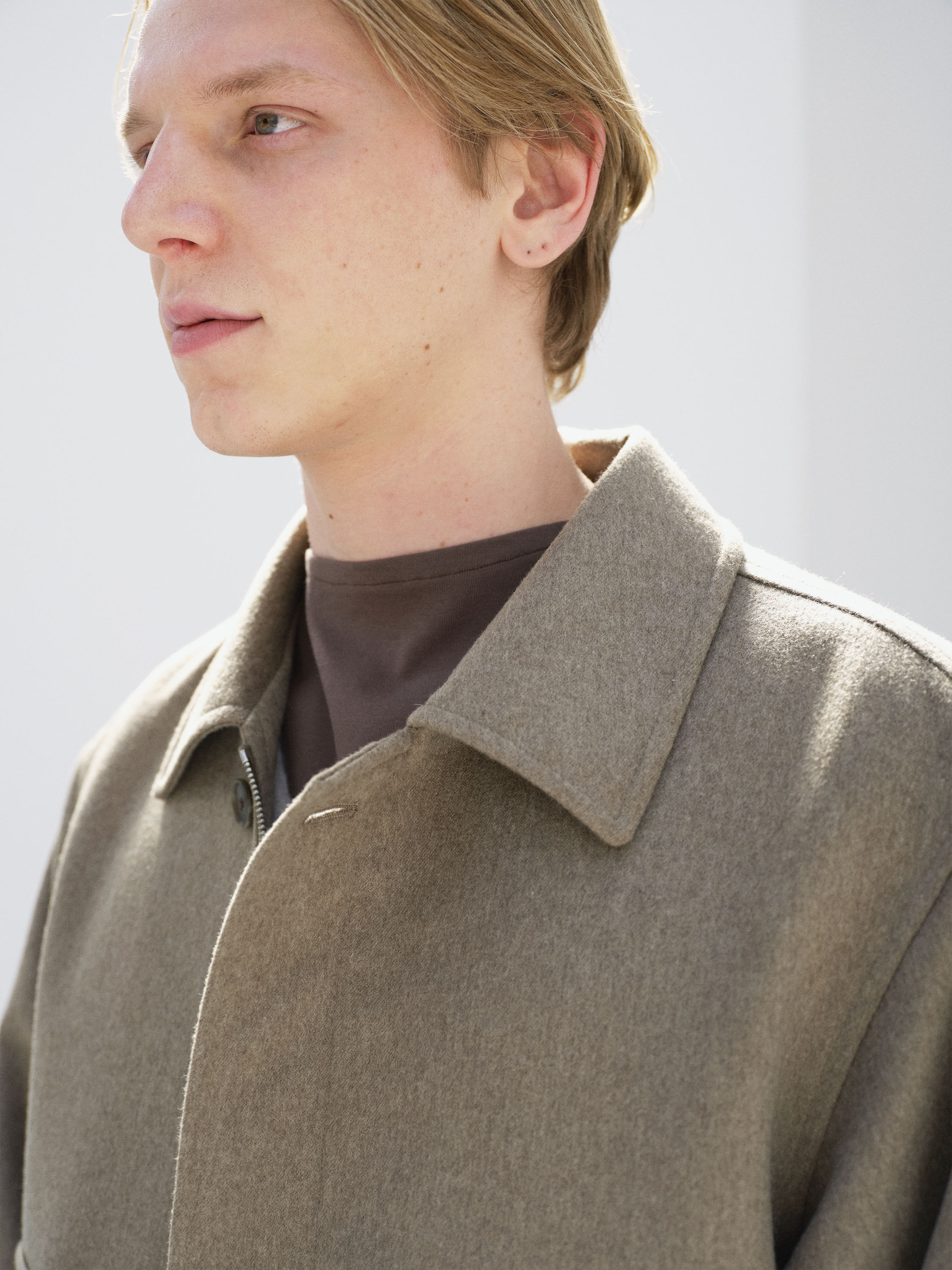 CASHMERE MOLESKIN ZIP BLOUSON 詳細画像 TOP BROWN BEIGE 5