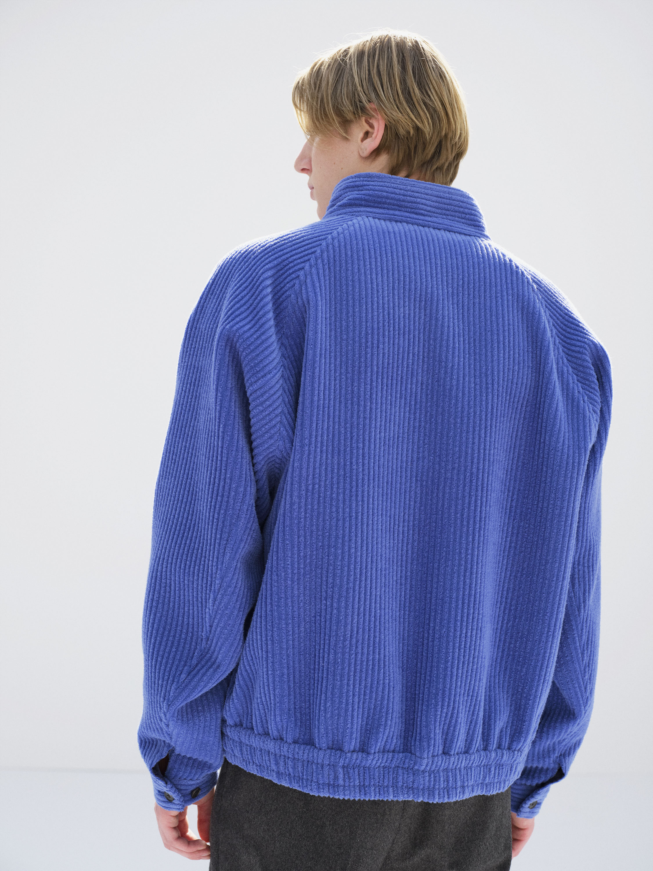 WOOL CASHMERE CORDUROY ZIP BLOUSON 詳細画像 ROYAL BLUE 4