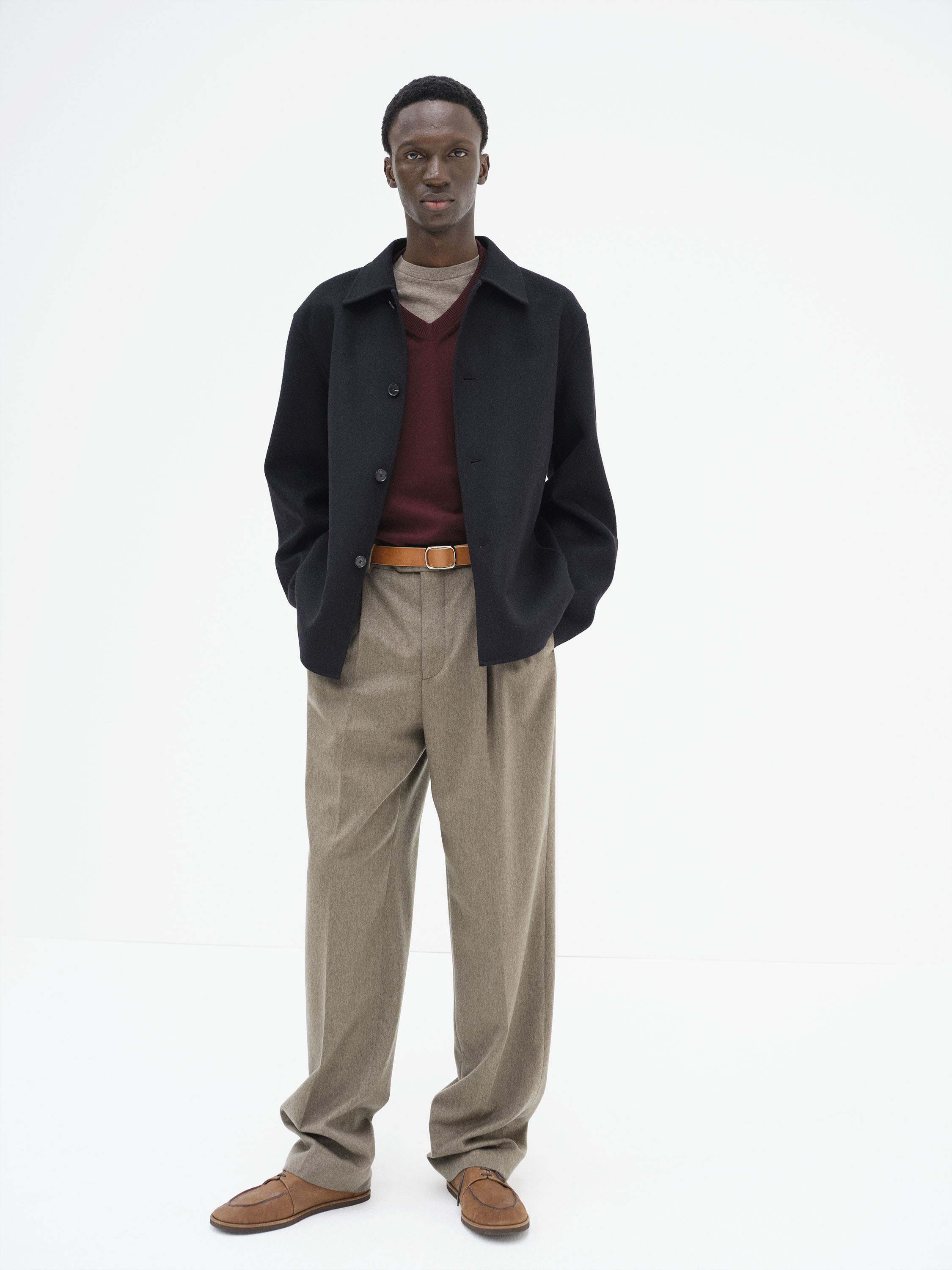 SUPER FINE WOOL MELTON HAND SEWN BLOUSON 詳細画像 BLACK 1