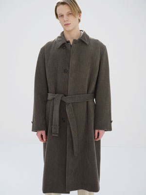 WOOL CASHMERE CORDUROY SOUTIEN COLLAR COAT