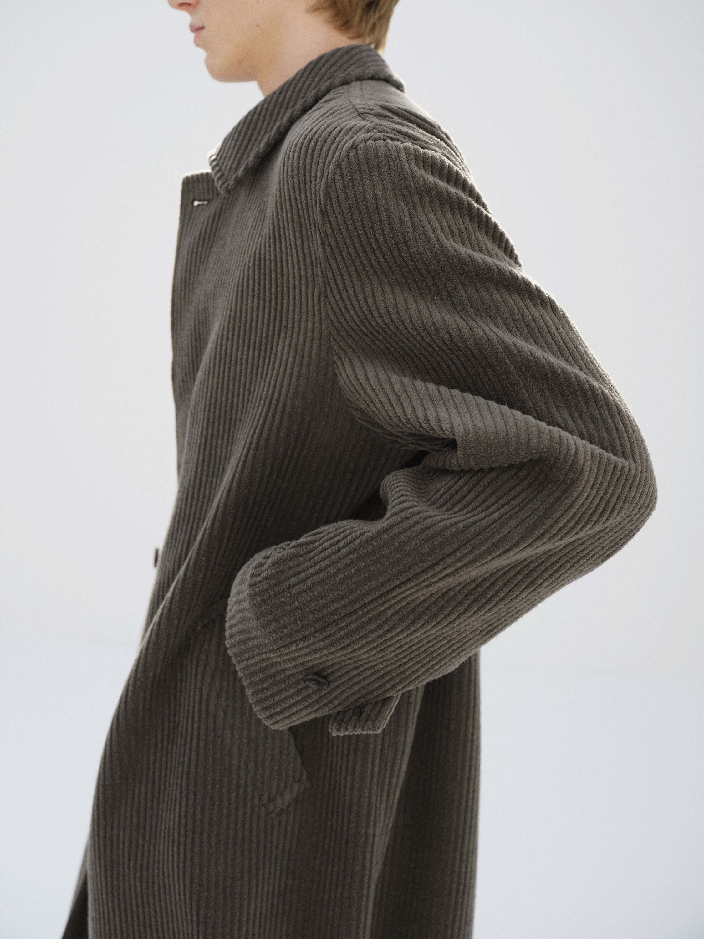 WOOL CASHMERE CORDUROY SOUTIEN COLLAR COAT 詳細画像 SMOKY BROWN 5