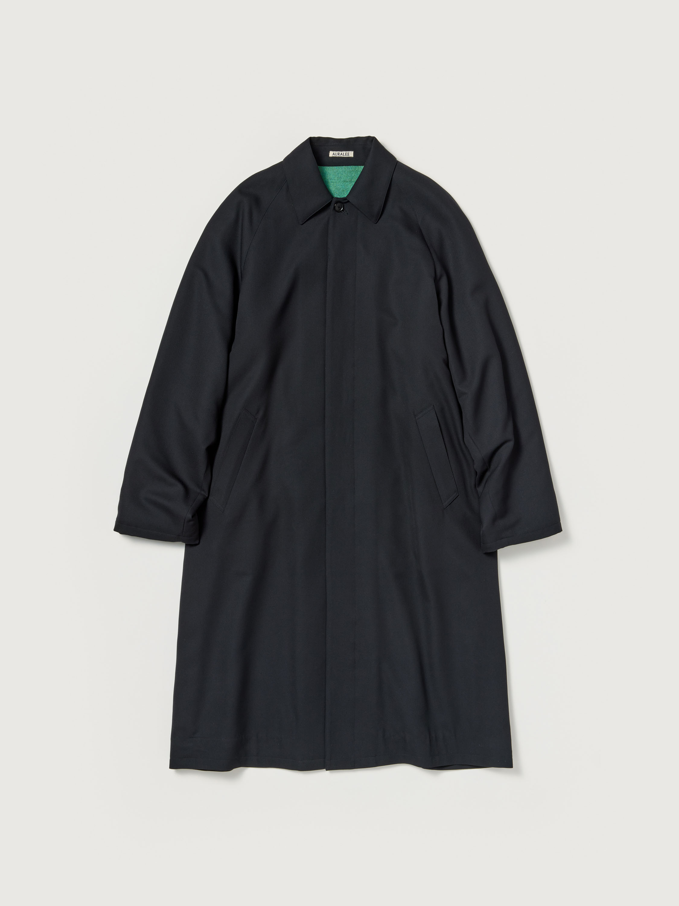 ULTRA FINE WOOL TWILL WOOL-LINED COAT 詳細画像 DARK NAVY &times; MIX GREEN 6