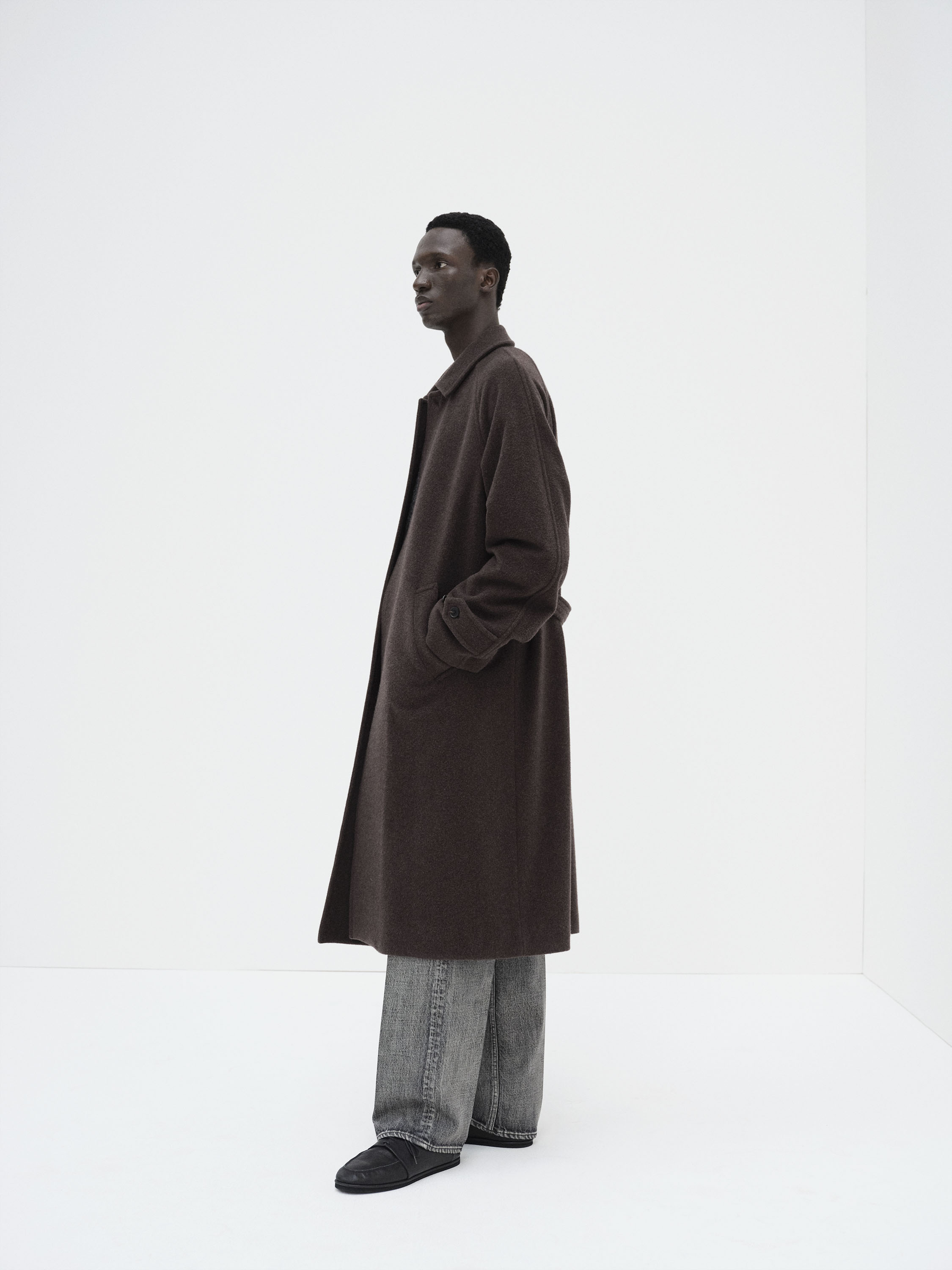 SUPER FINE WOOL MOSSER SOUTIEN COLLAR COAT 詳細画像 TOP BROWN 3