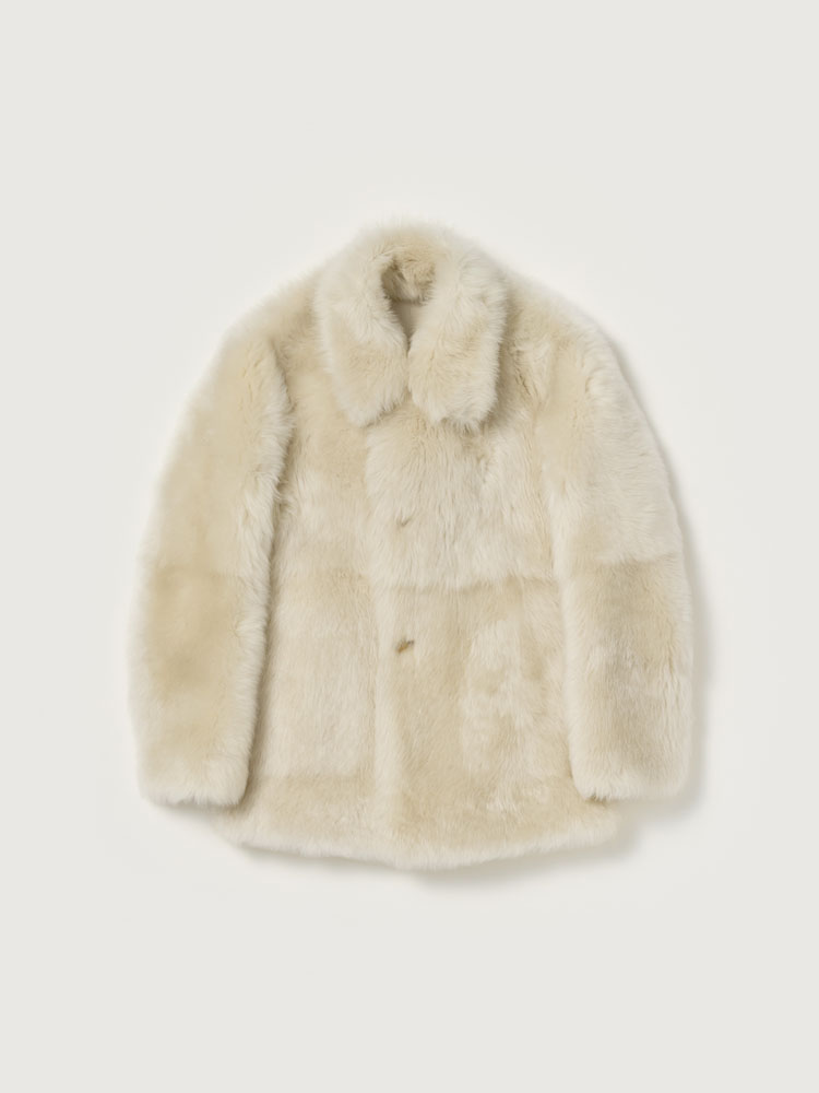 LONG HAIRED MERINO MOUTON SHORT COAT