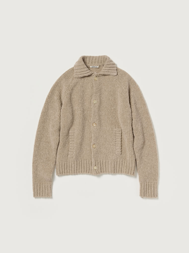 CASHMERE CHENILLE KNIT CARDIGAN