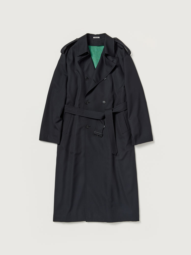 ULTRA FINE WOOL TRENCH COAT WITH DETACHABLE LINER