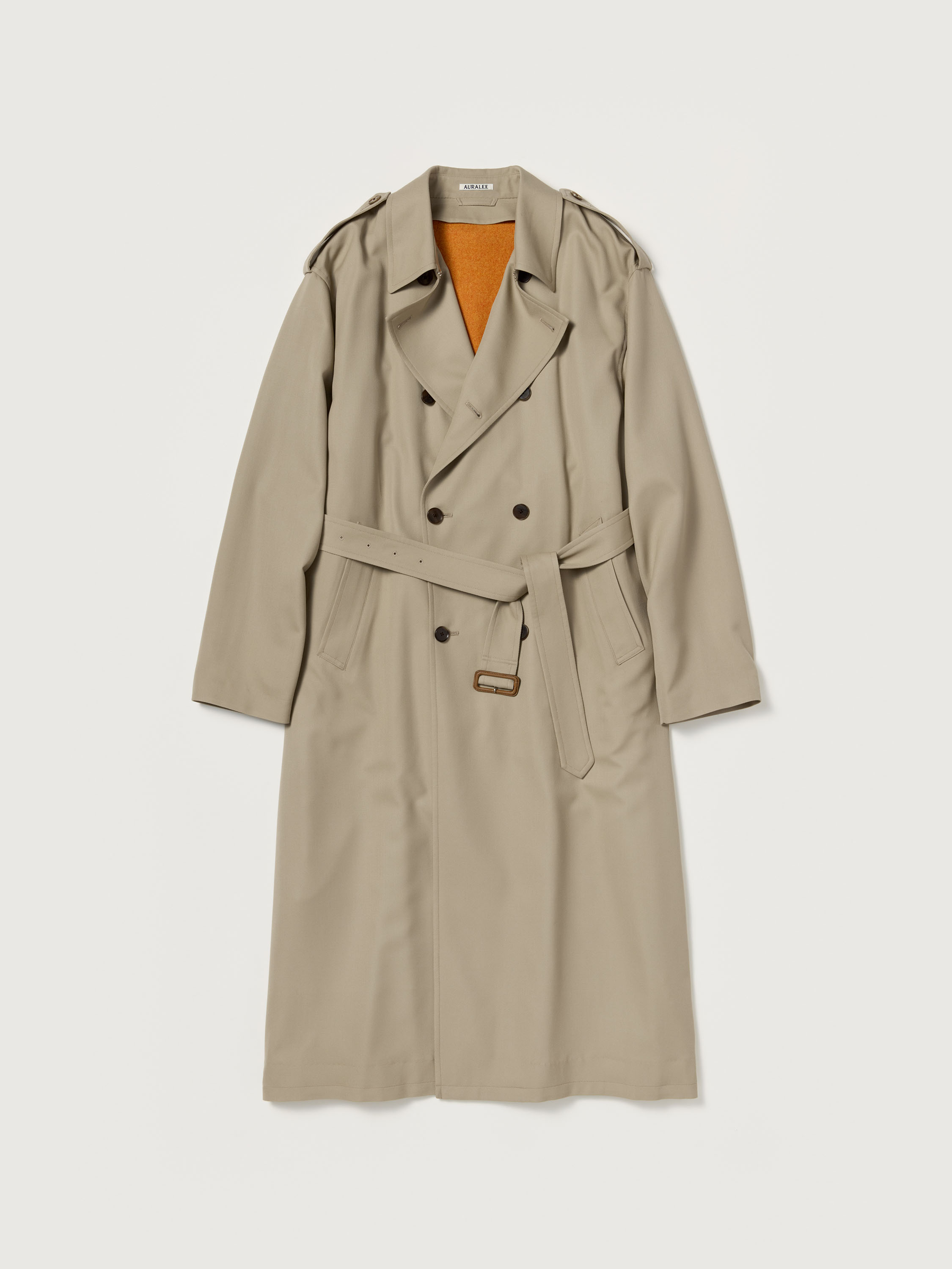ULTRA FINE WOOL TRENCH COAT WITH DETACHABLE LINER 詳細画像 BEIGE &times; MIX ORANGE 1