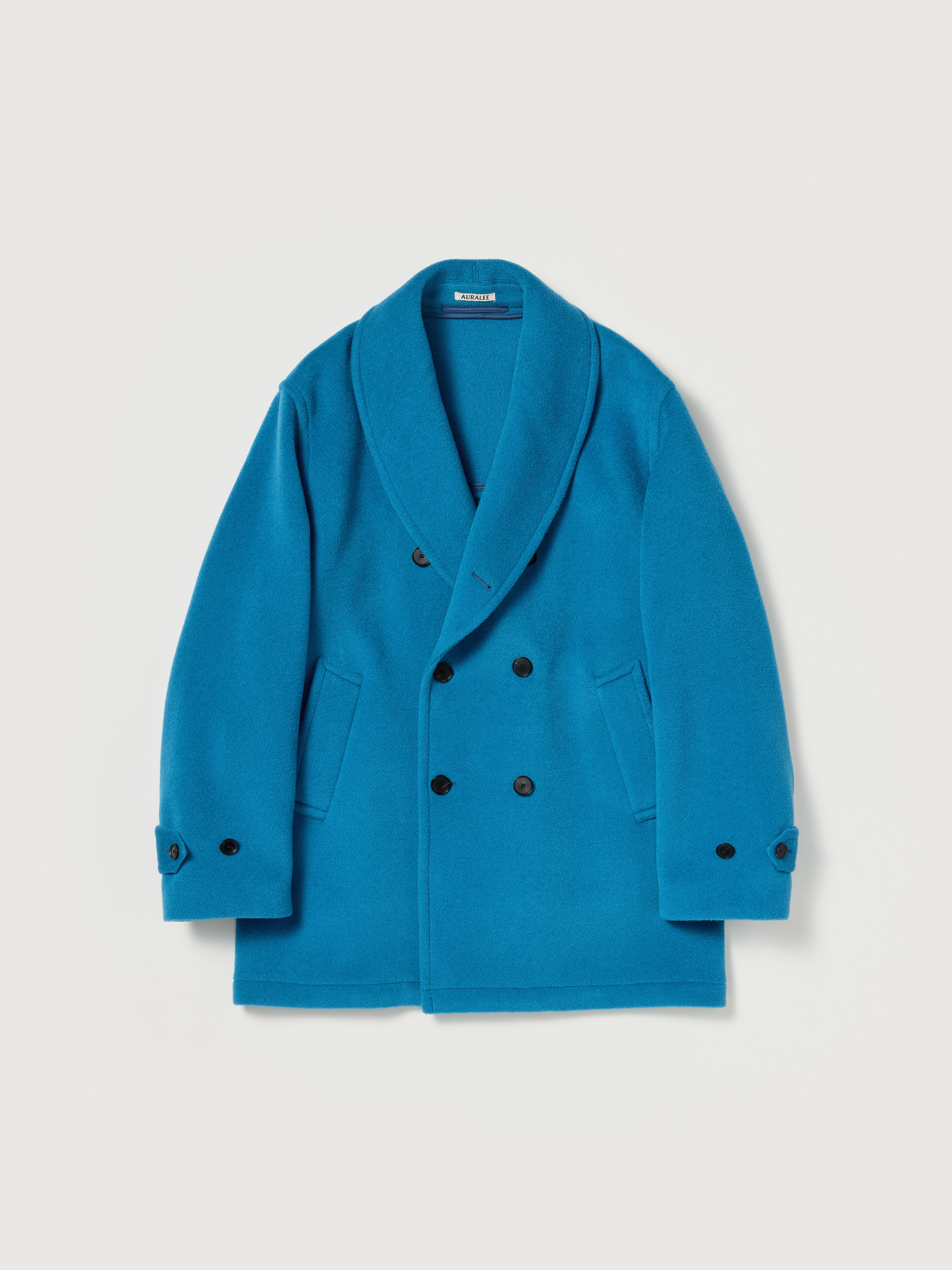 WOOL HERRINGBONE SHAWL COLLAR COAT 詳細画像 CERULEAN BLUE 6