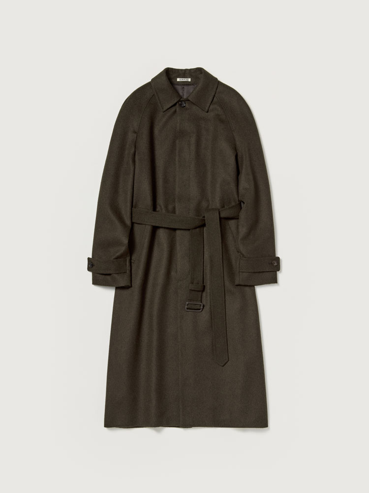 BABY CAMEL FLANNEL SOUTIEN COLLAR COAT