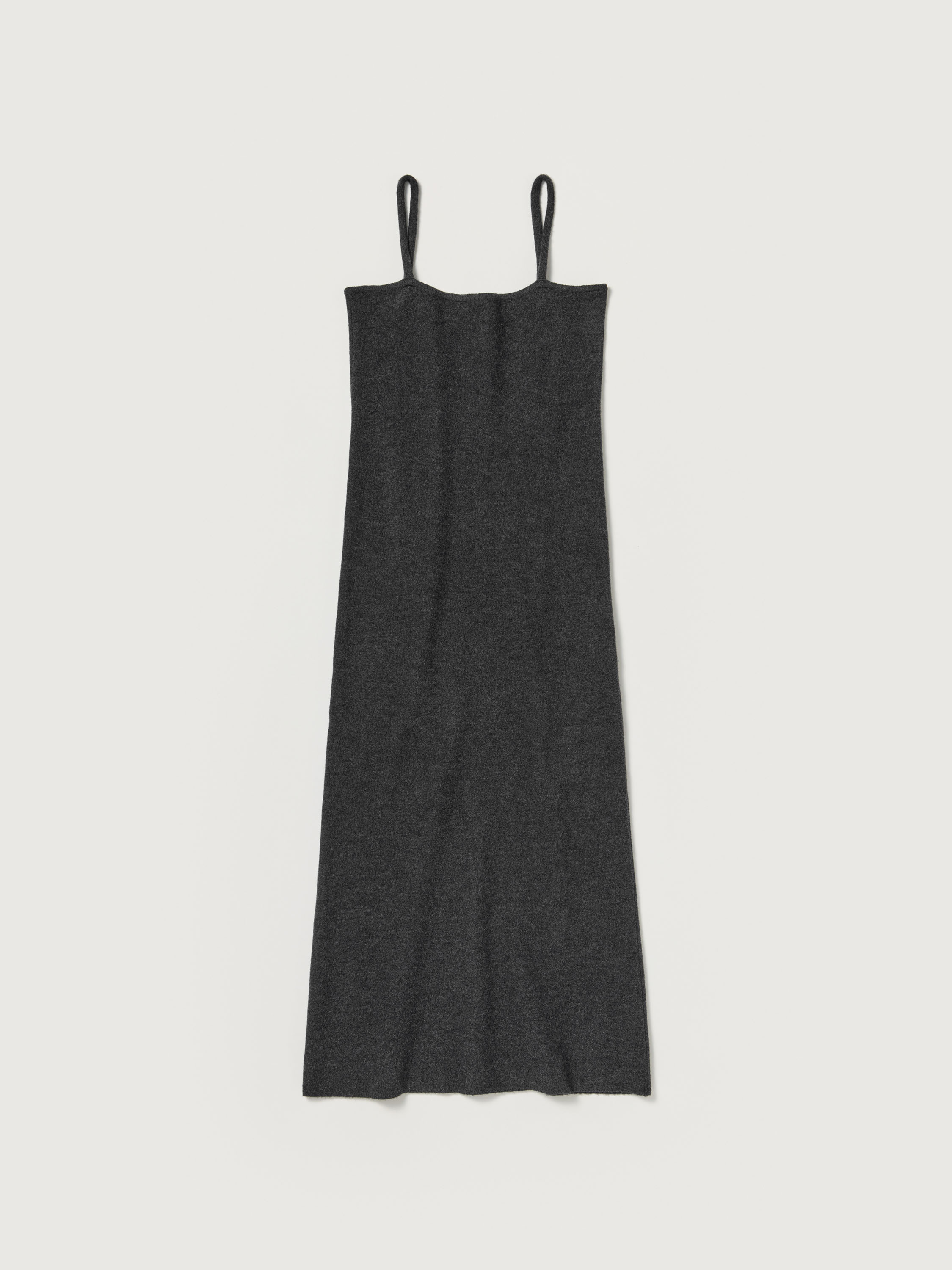 SMOOTH FULLED WOOL KNIT DRESS 詳細画像 CHARCOAL 1