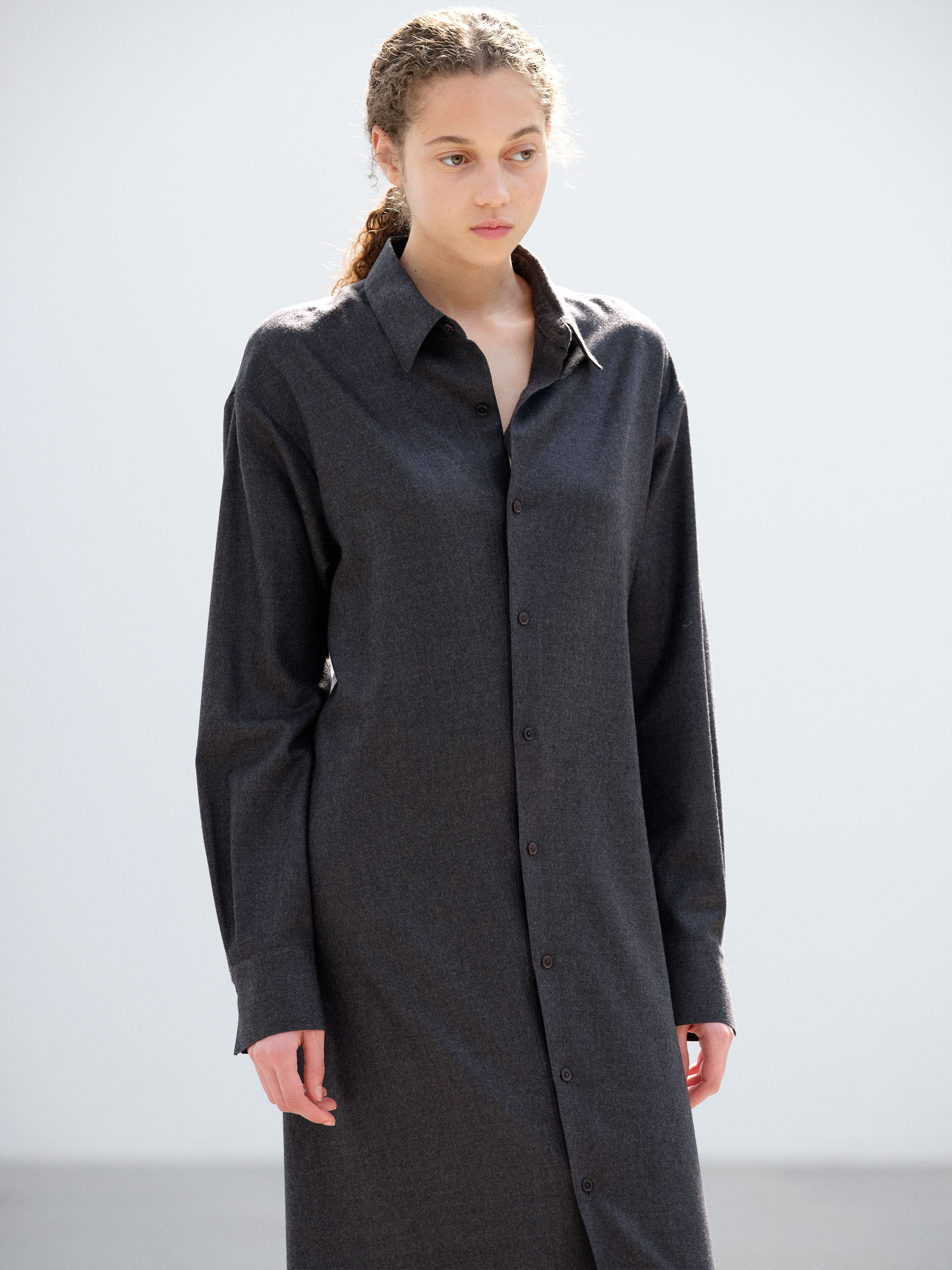SUPER LIGHT WOOL SHIRT DRESS 詳細画像 TOP CHARCOAL 2