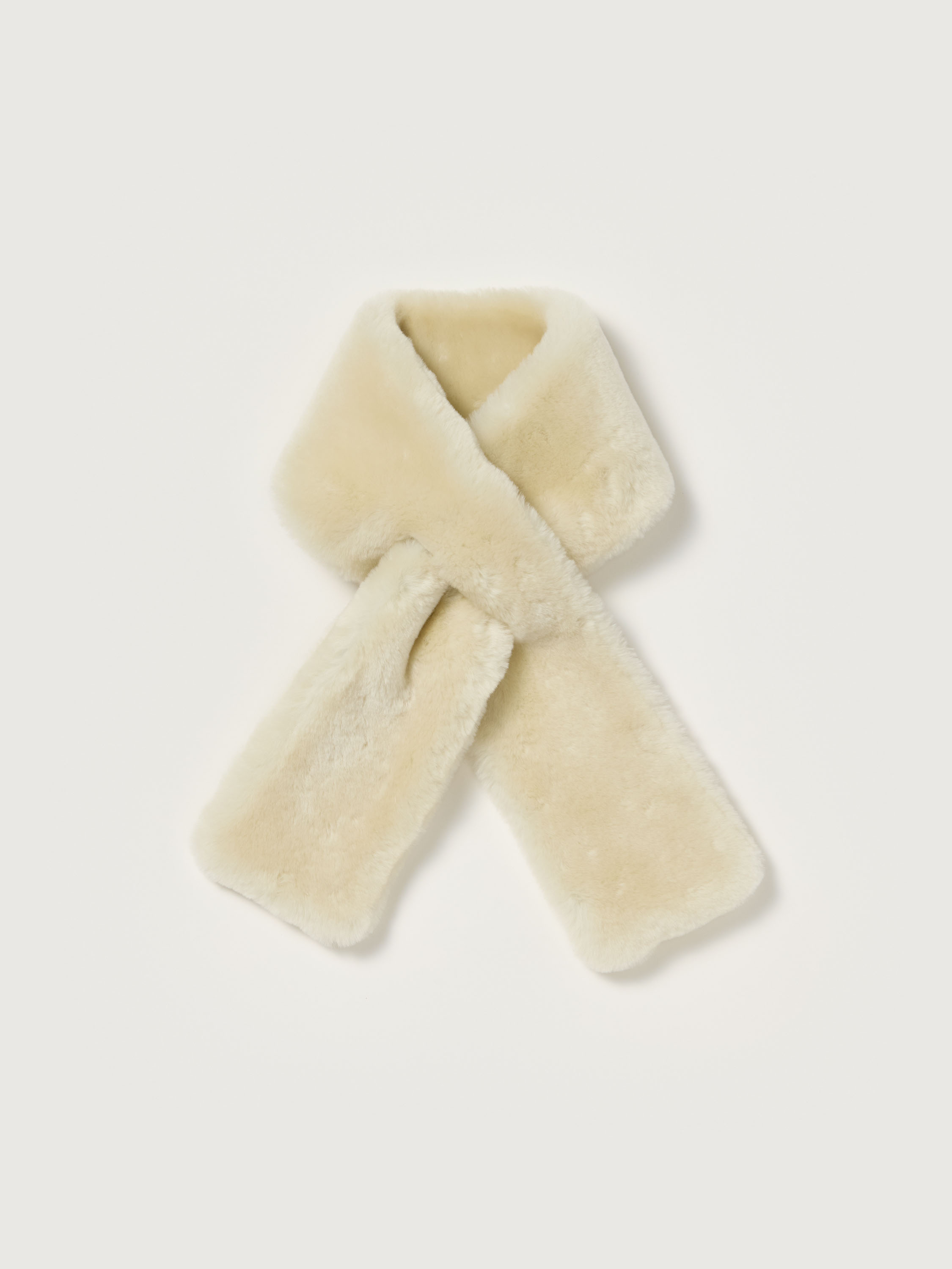 STRAIGHT MERINO MOUTON FUR STOLE 詳細画像 BEIGE 1