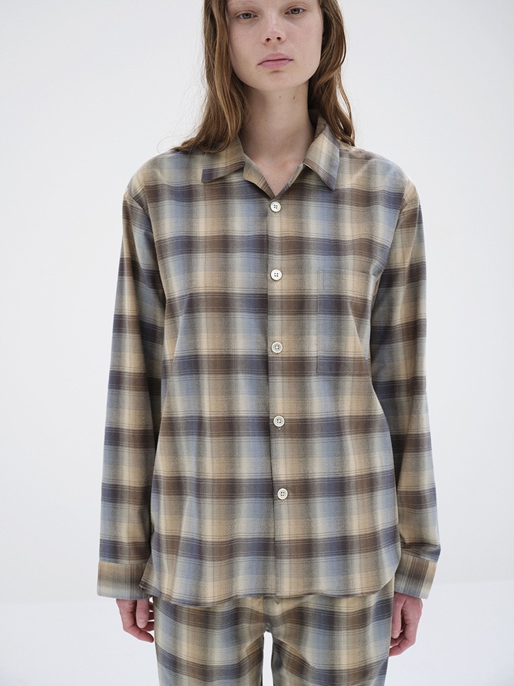 FLANNEL SLEEPWEAR LONG-SLEEVED SHIRT