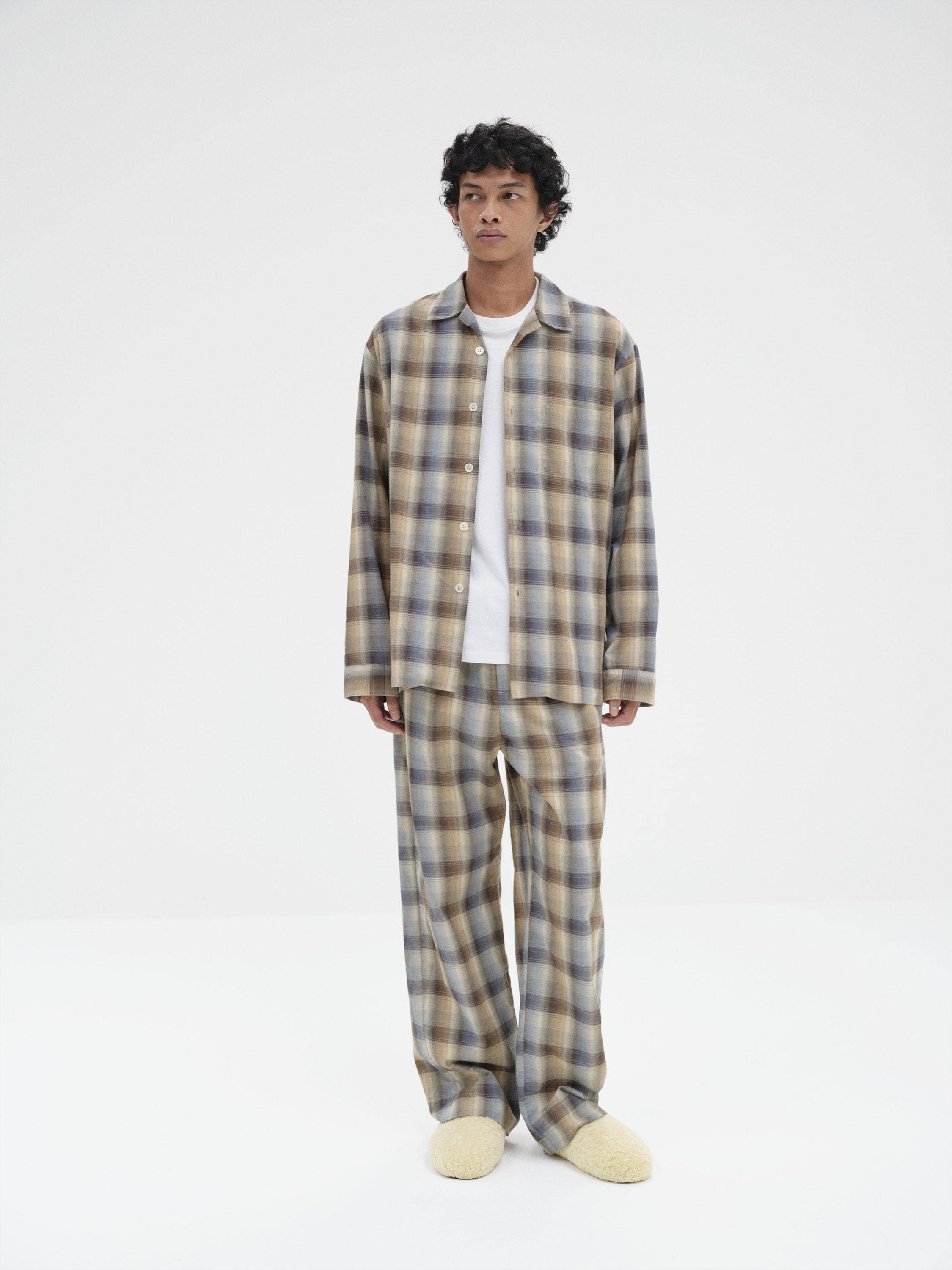 FLANNEL SLEEPWEAR LONG-SLEEVED SHIRT 詳細画像 DAWN CHECKS 4