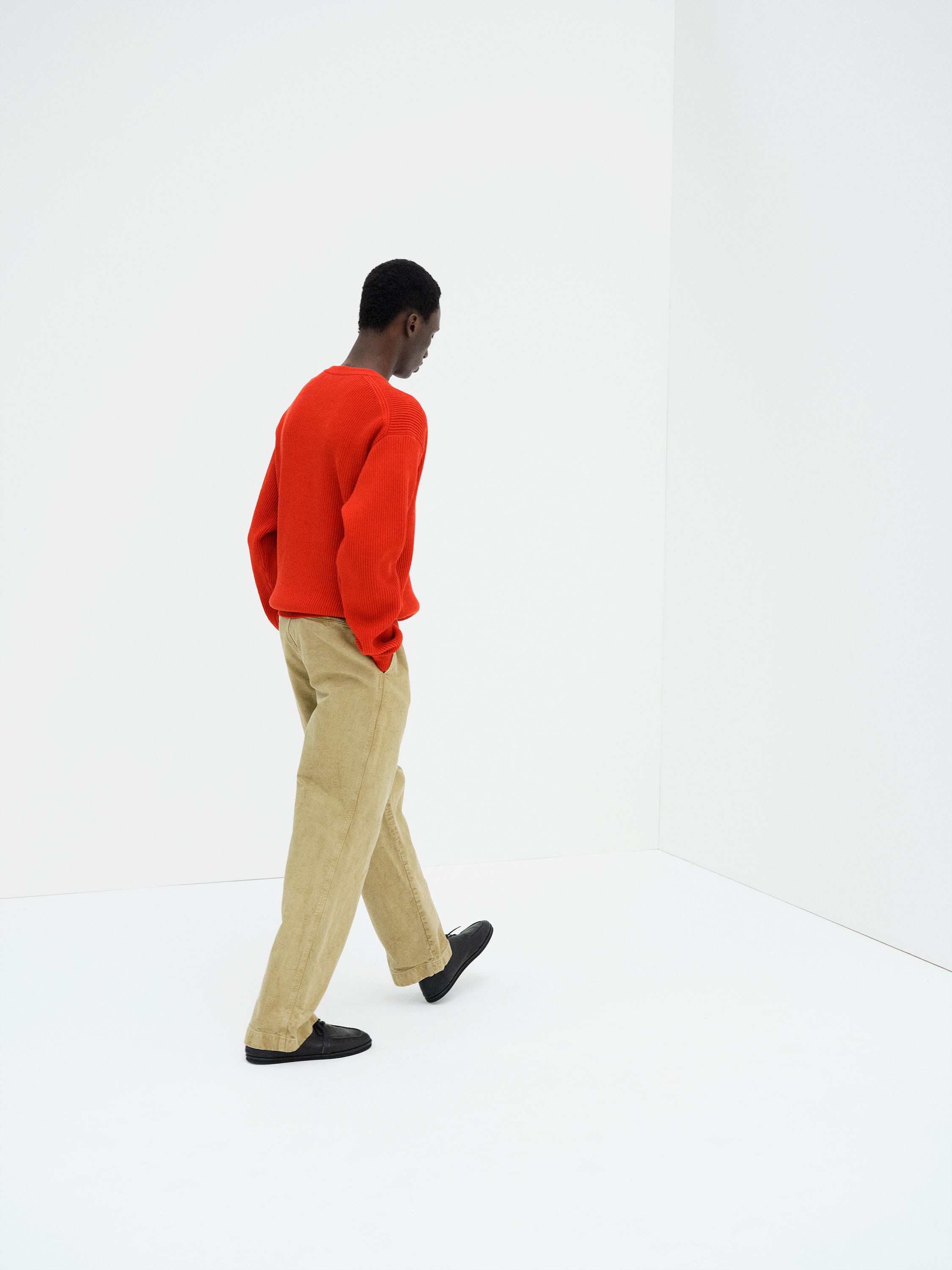 GARMENT-DYED FINX CHINO ONE-TUCK WIDE PANTS 詳細画像 LIGHT BEIGE 4