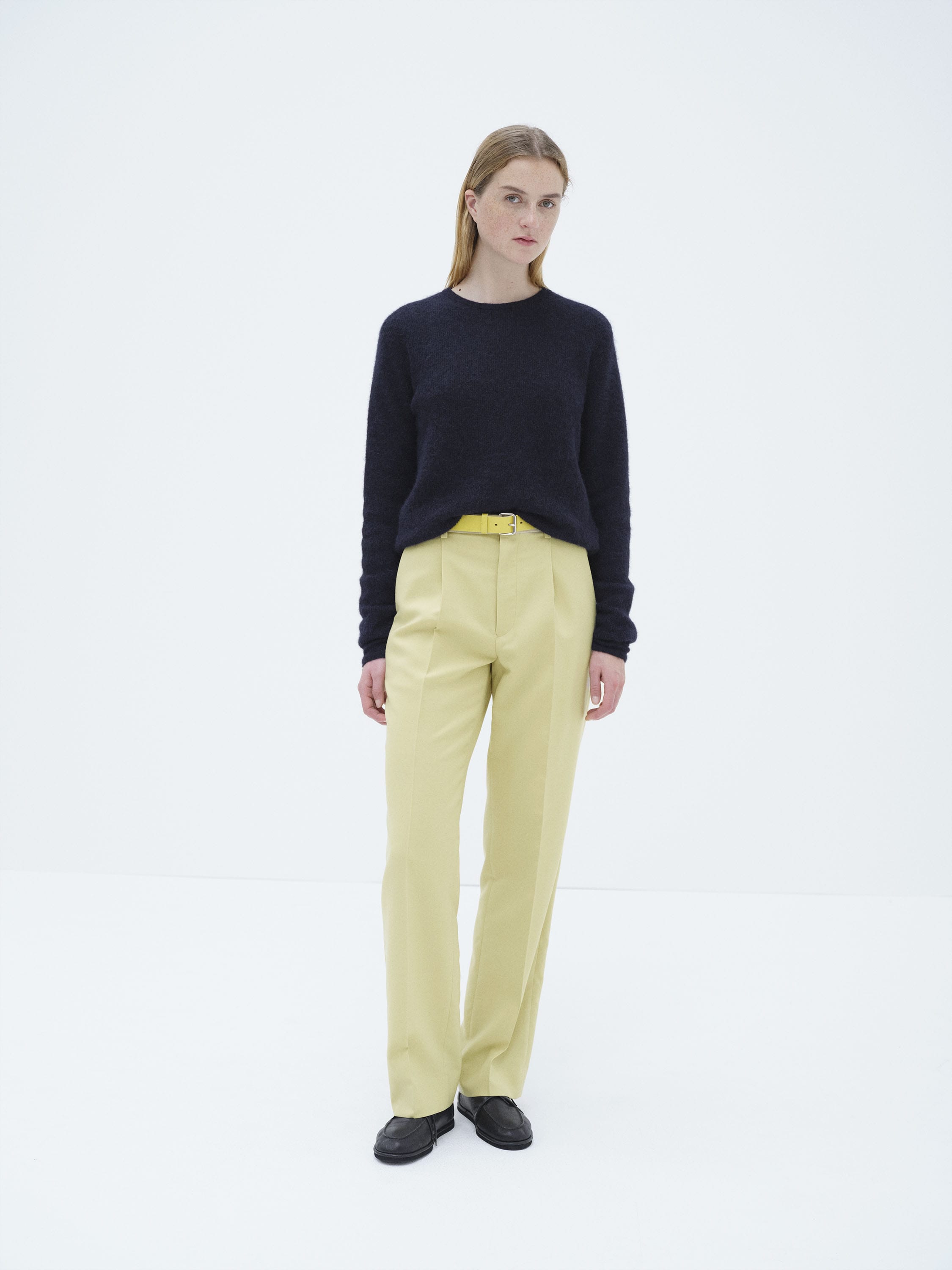 TENSE WOOL DOUBLE CLOTH SLACKS 詳細画像 LIME BEIGE 1
