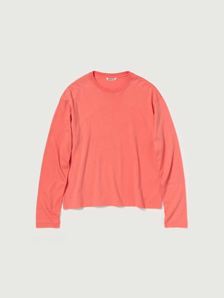 BRUSHED ORGANIC COTTON JERSEY L/S TEE