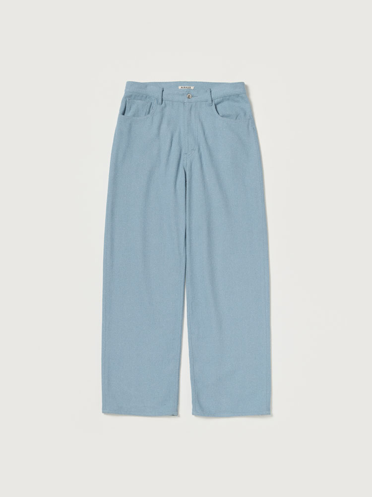 SILK NEP DENIM 5P WIDE PANTS