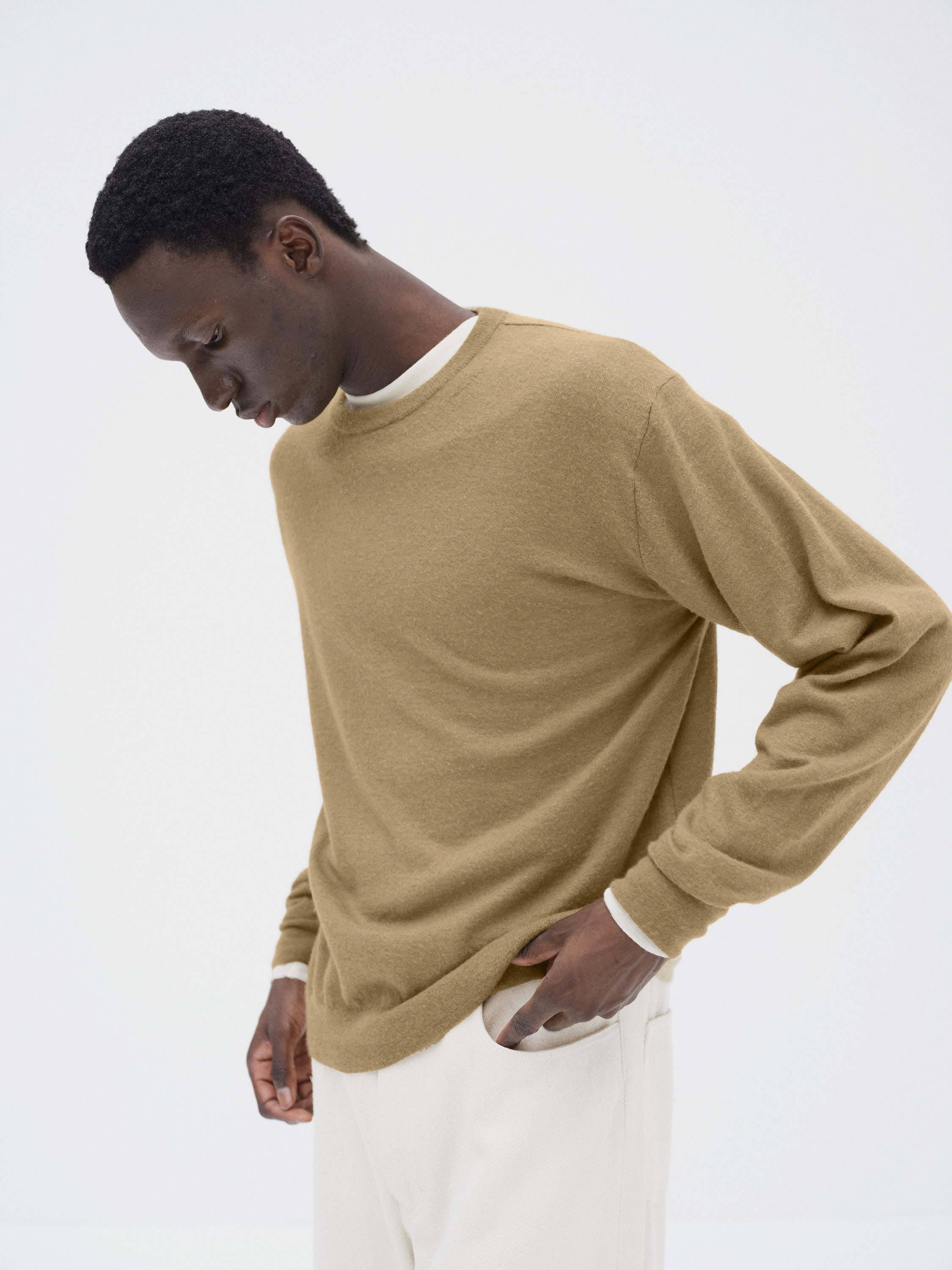 HIGH GAUGE SOFT CASHMERE KNIT P/O 詳細画像 LIGHT BROWN 2