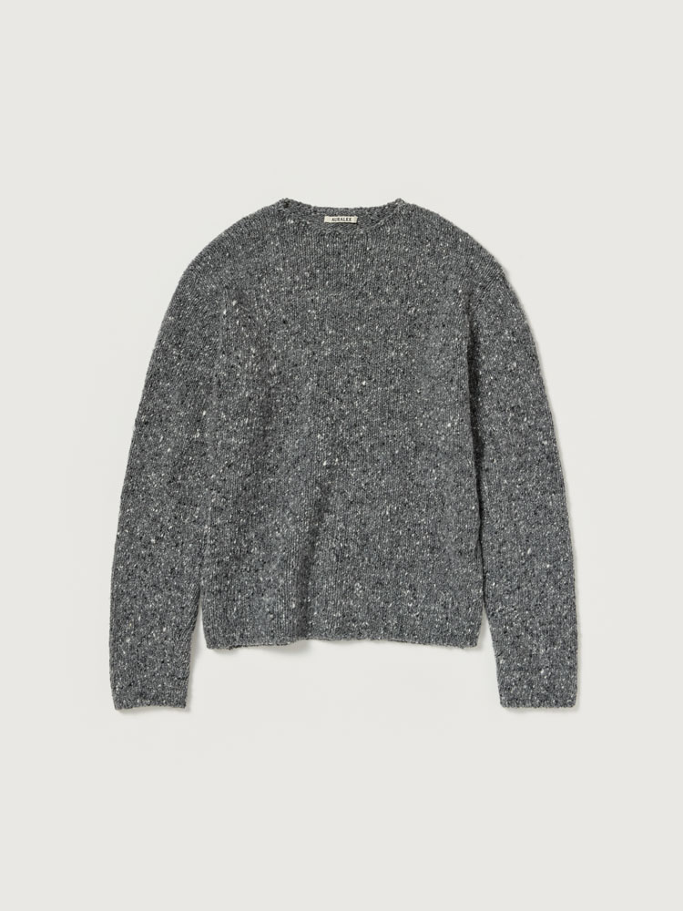 LOW-GAUGE HOMESPUN TWEED KNIT P/O