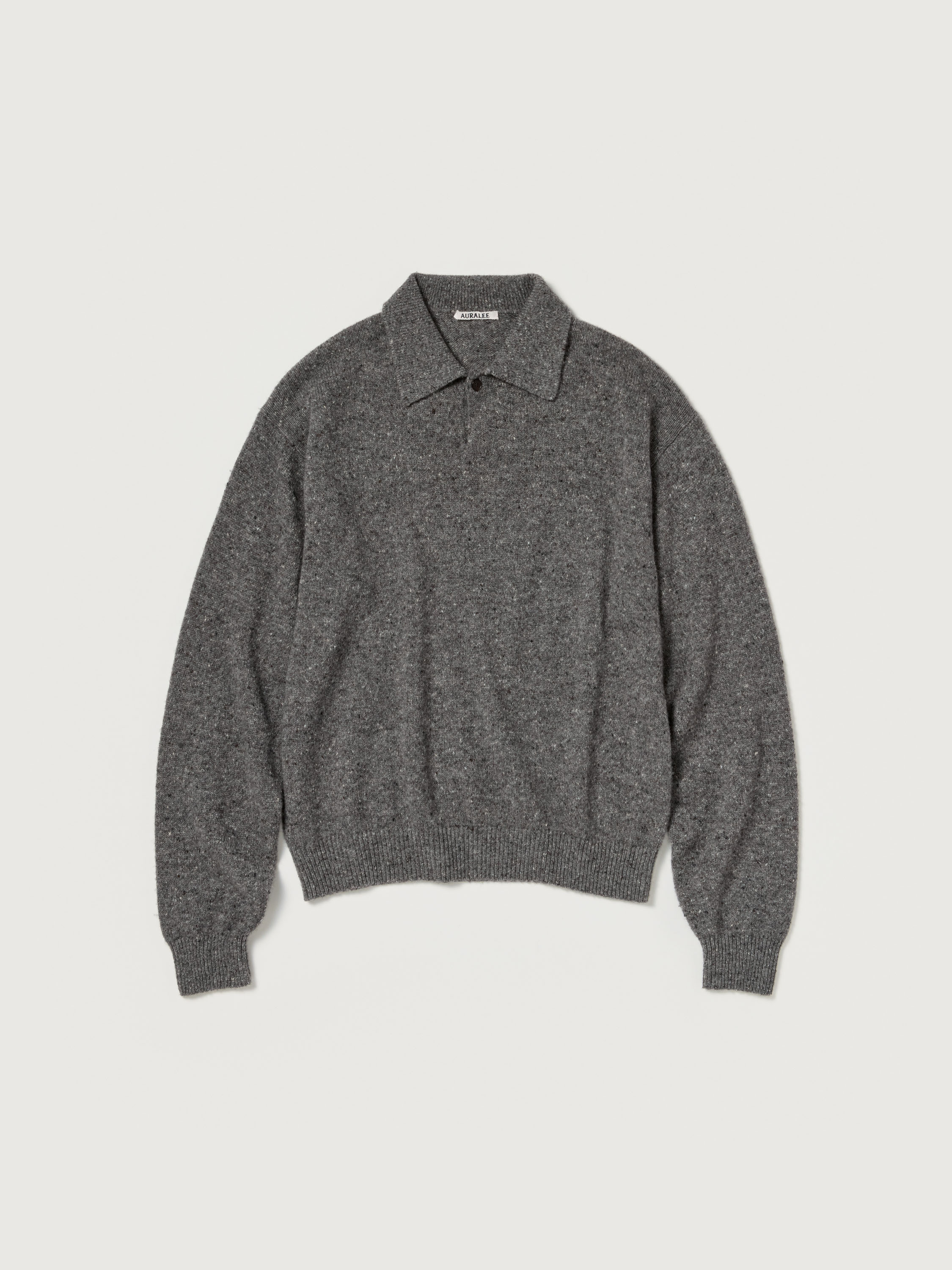CASHMERE NEP KNIT POLO 詳細画像 MIX GRAY 4