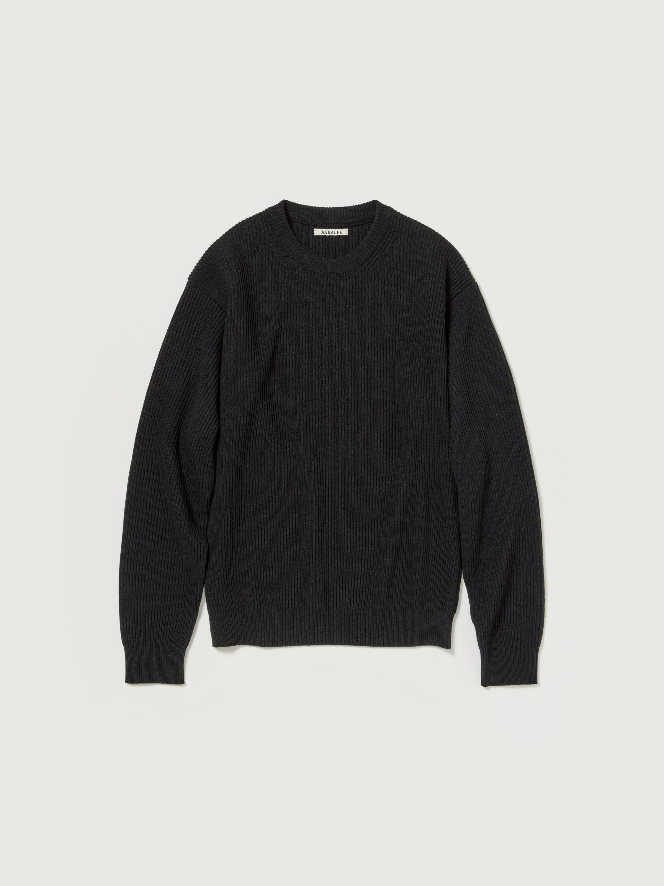 SUPER FINE WOOL RIB KNIT P/O 詳細画像 TOP BLACK 1