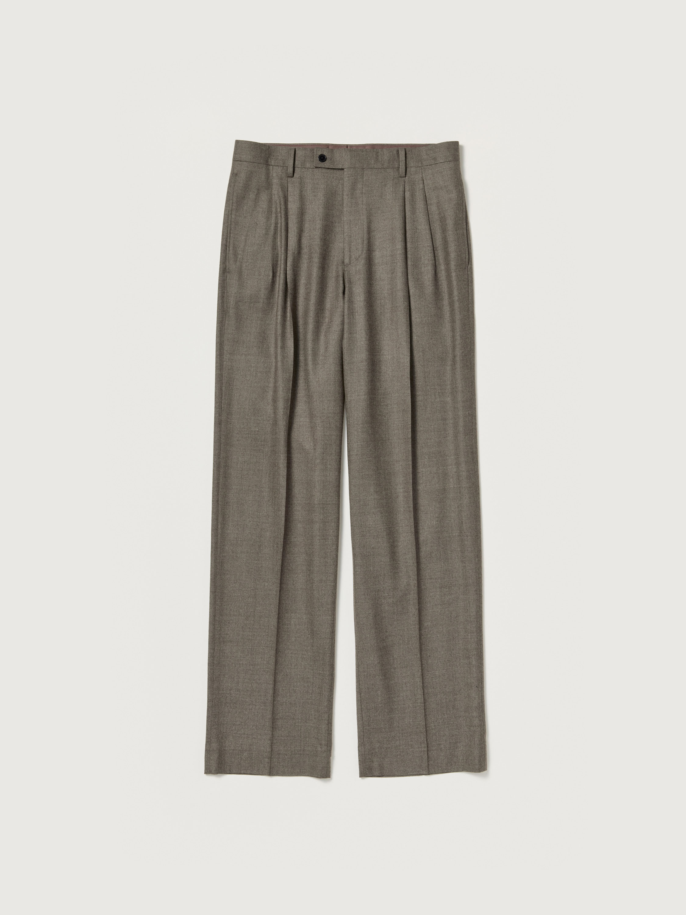 SUPER LIGHT WOOL TWO-TUCK SLACKS 詳細画像 TOP BROWN 1