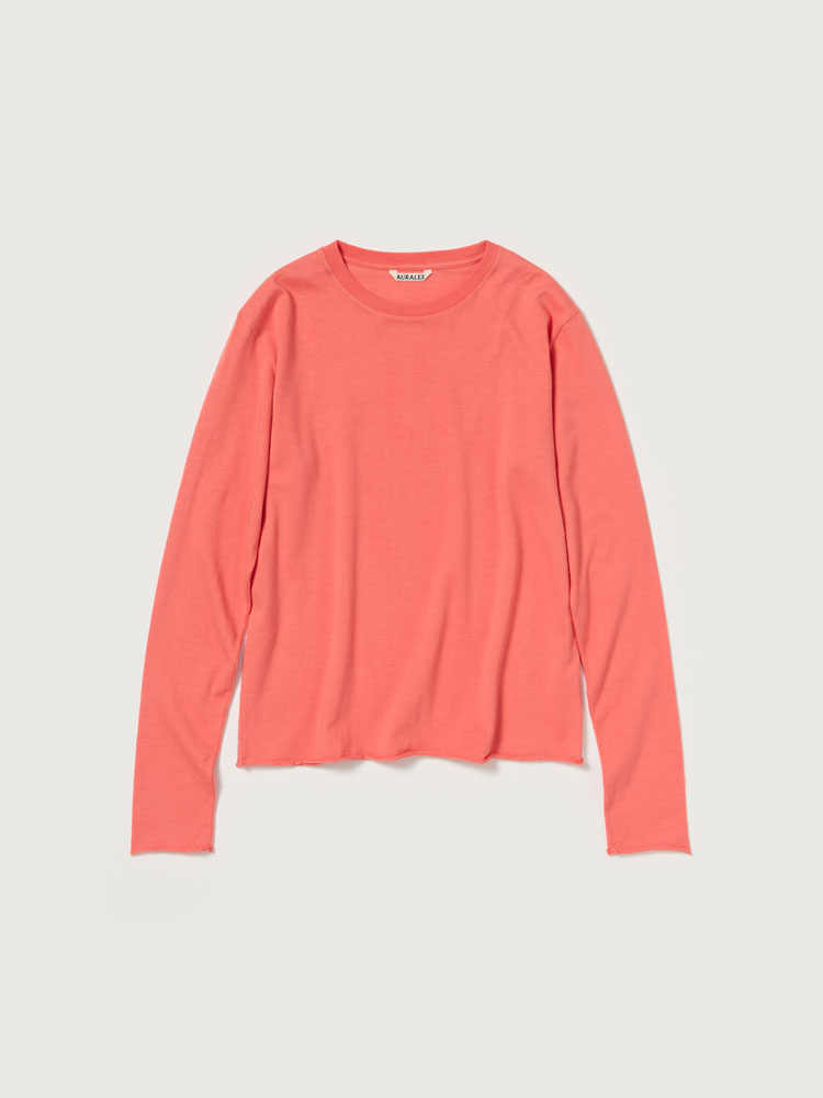 BRUSHED ORGANIC COTTON CASHMERE JERSEY L/S TEE