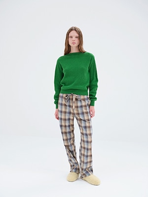 SUPER FINE WOOL CASHMERE RIB KNIT P/O
