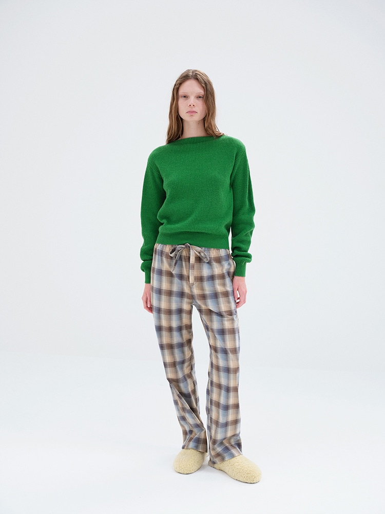 SUPER FINE WOOL CASHMERE RIB KNIT P/O