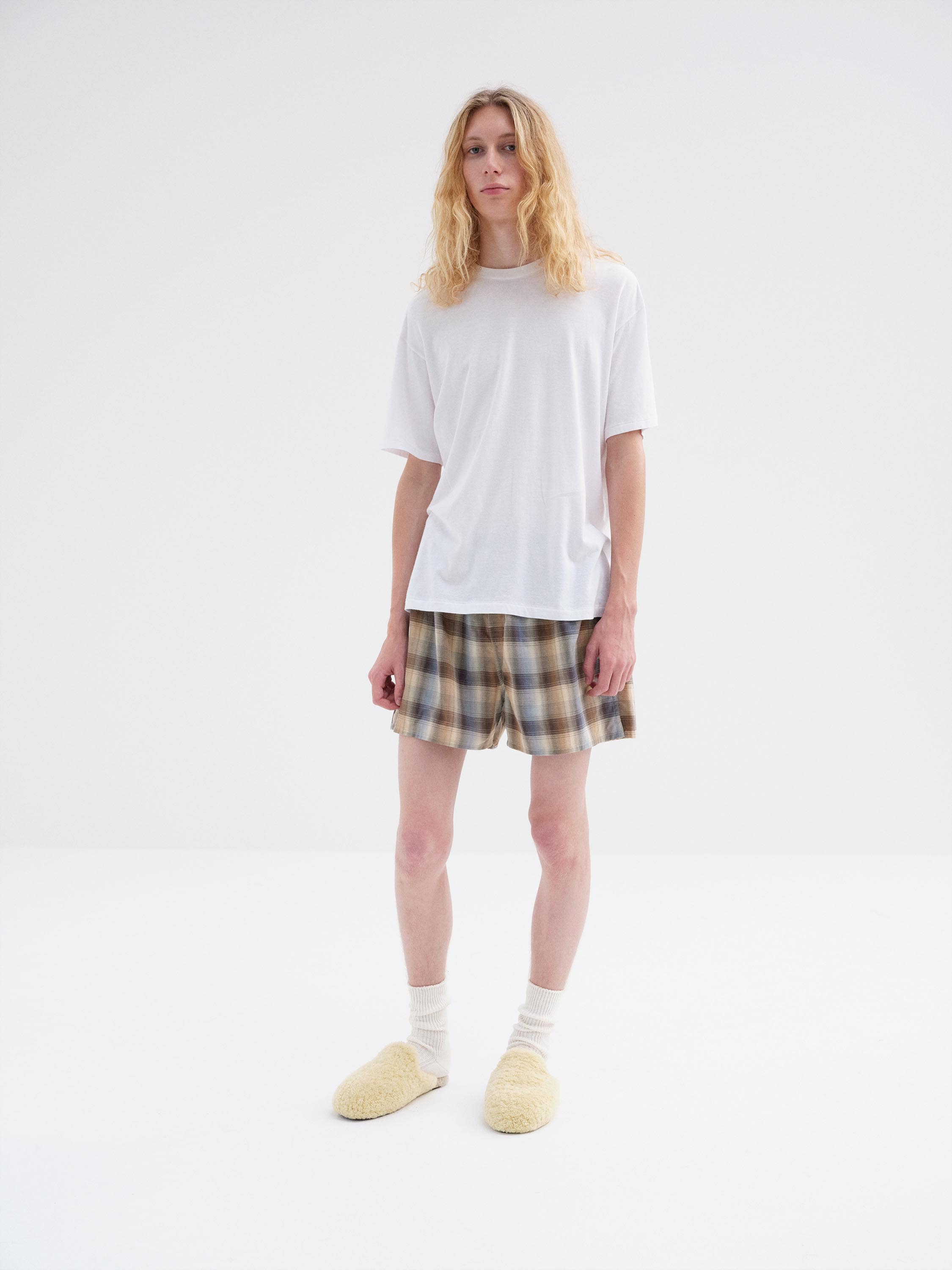 FLANNEL SLEEPWEAR BOXER SHORTS 詳細画像 DAWN CHECKS 1