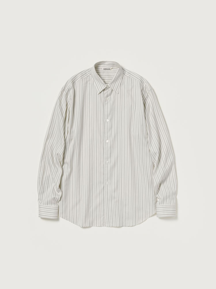 COTTON SILK STRIPE SHIRT