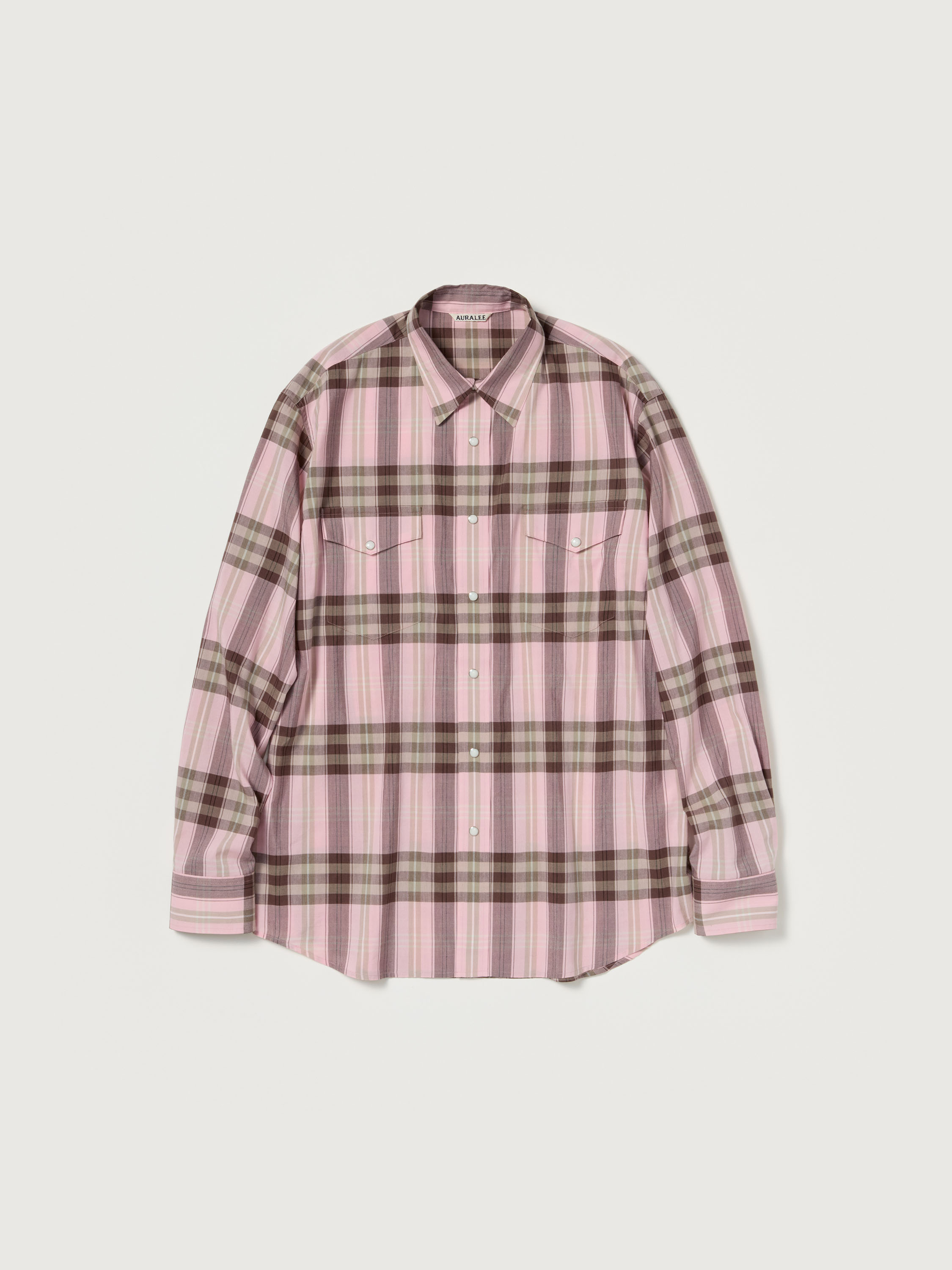 HIGH TWIST COTTON SILK CHECK SHIRT 詳細画像 PINK CHECK 5