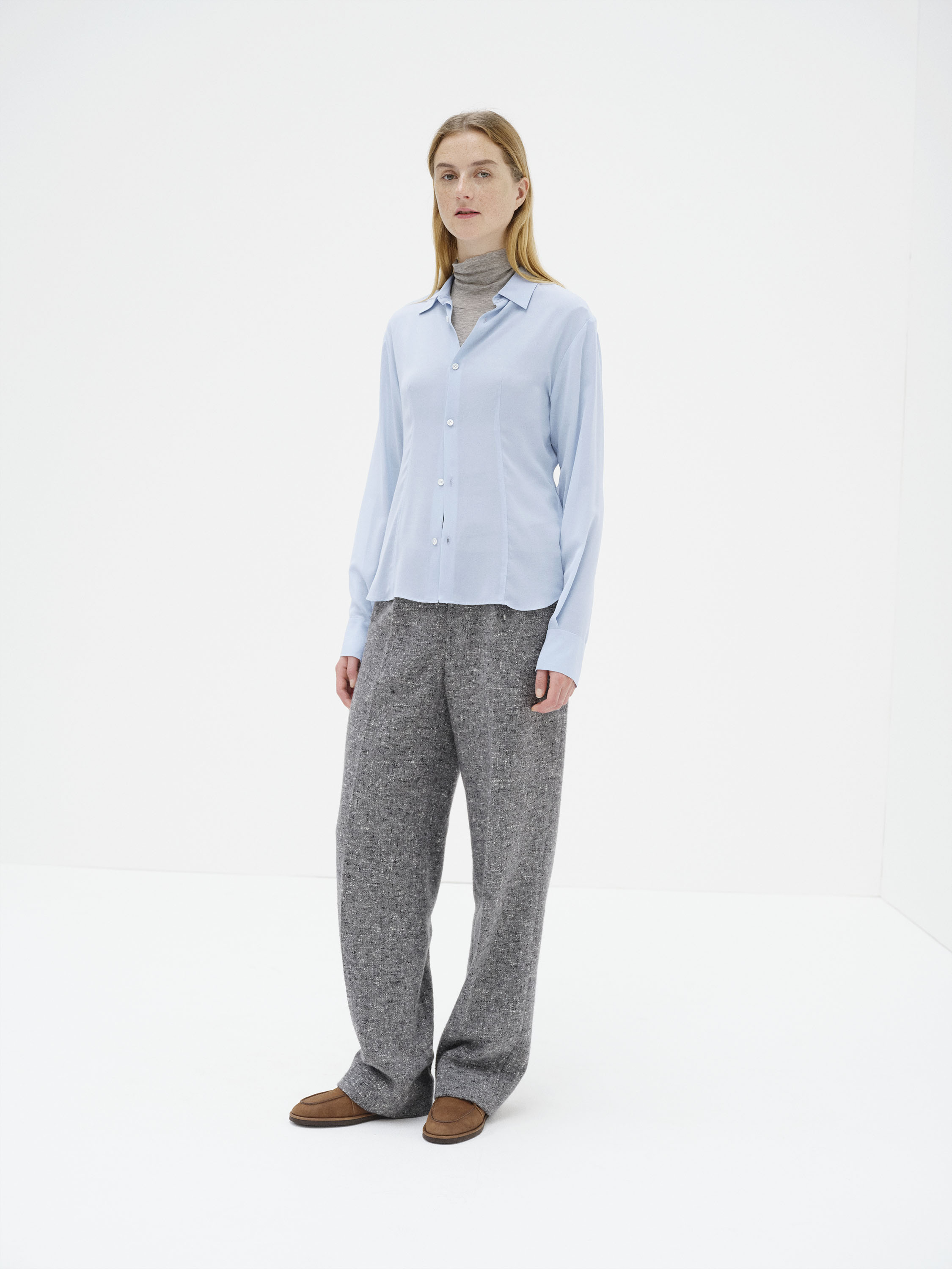 AIRY SILK GEORGETTE SHIRT 詳細画像 LIGHT BLUE 1