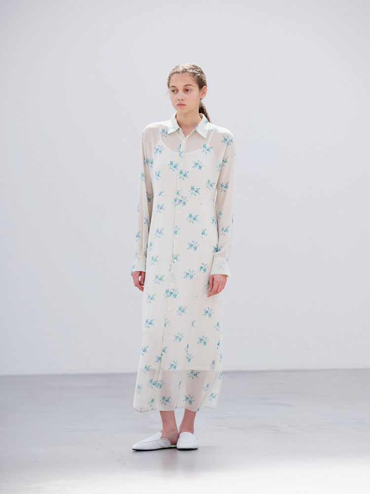 PRINTED AIRY SILK GEORGETTE DRESS