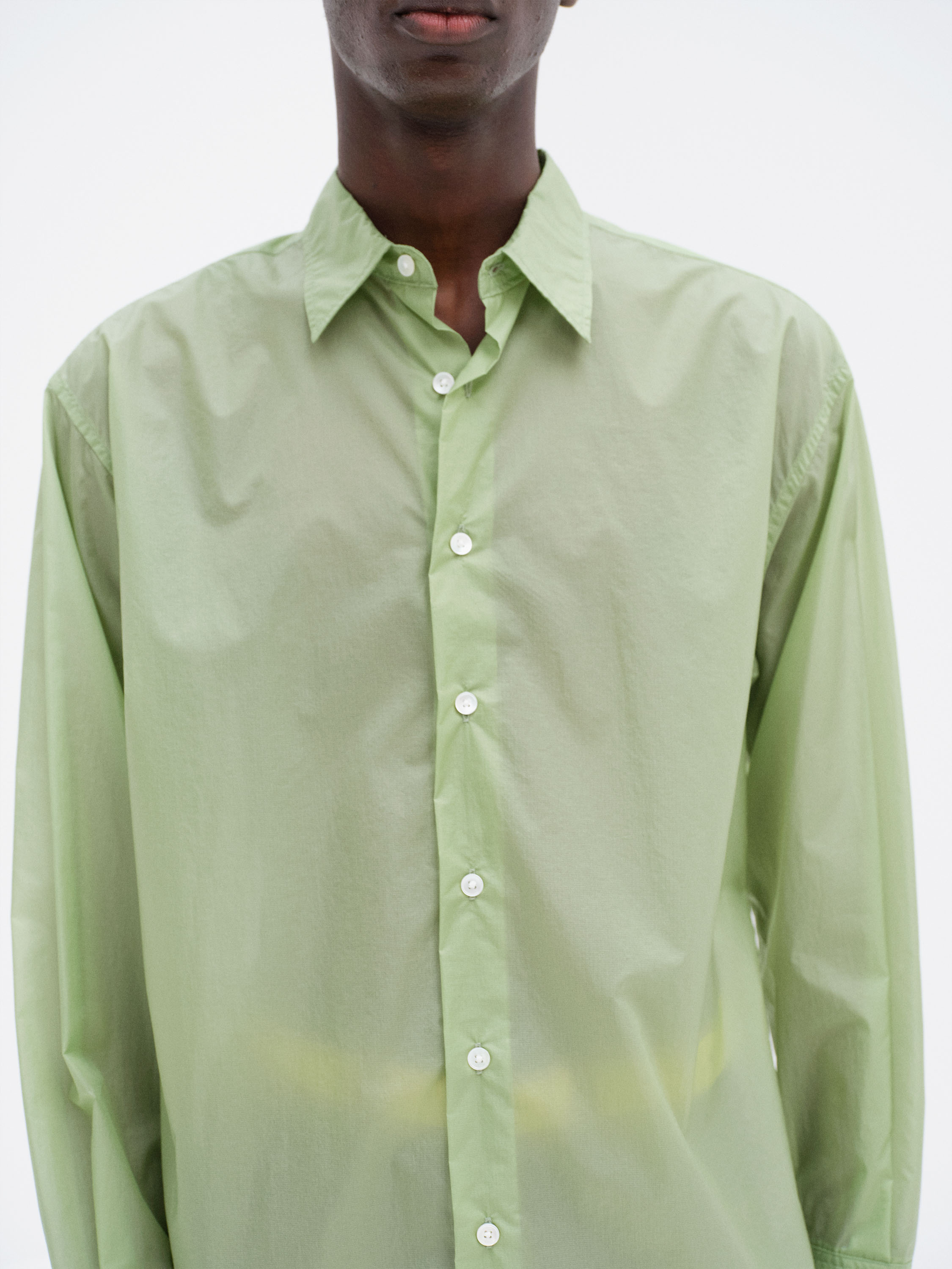 SHEER NYLON RIPSTOP SHIRT 詳細画像 LIGHT GREEN 4