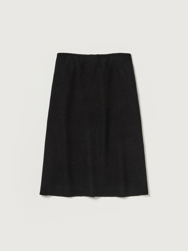FULLED WOOL SILK SKIRT