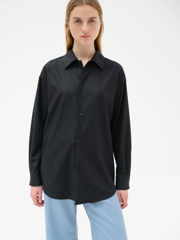 WOOL FULLING FLANNEL SHIRT