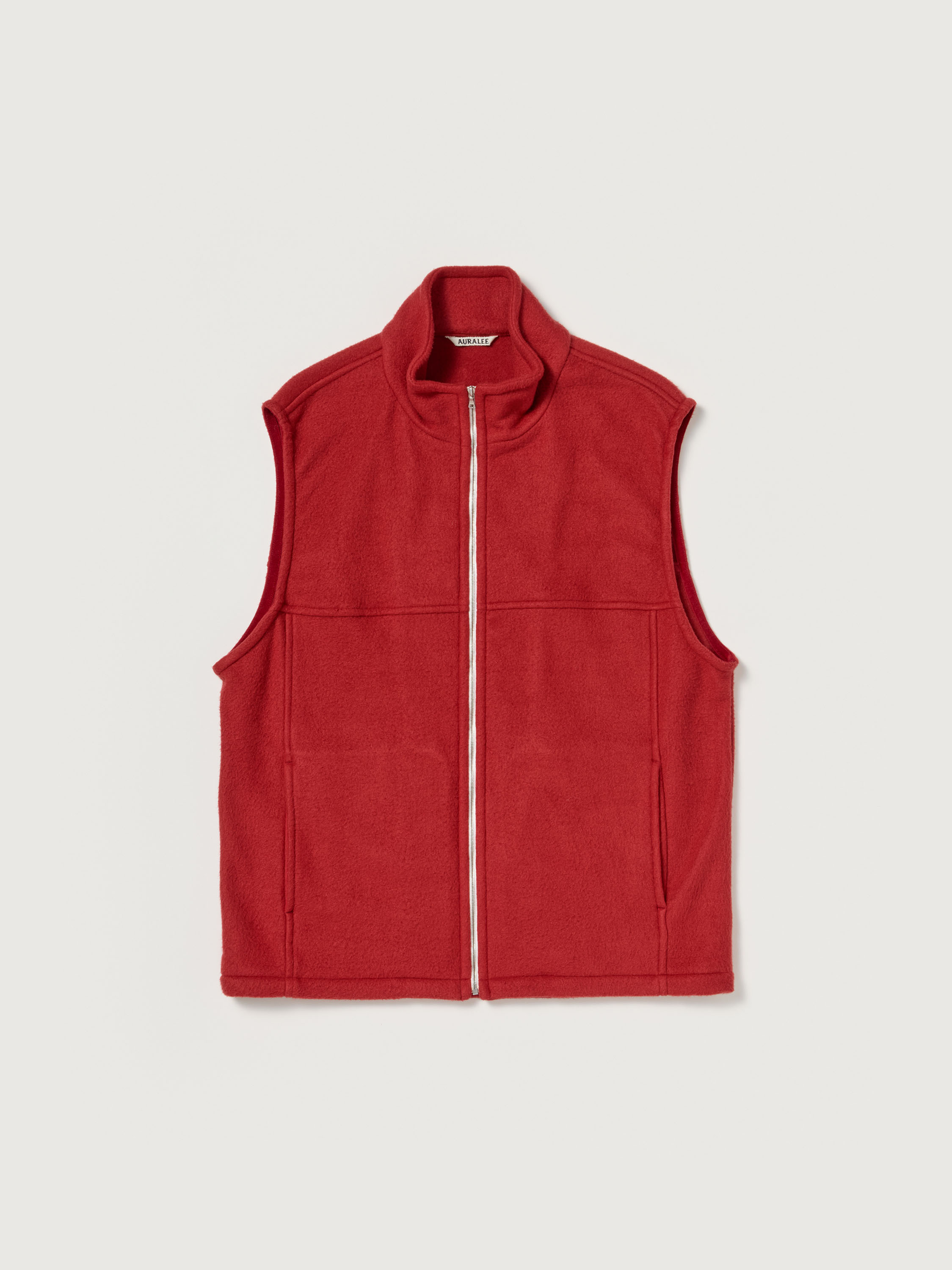 PURE SILK COMFORT FLEECE VEST 詳細画像 RED 5
