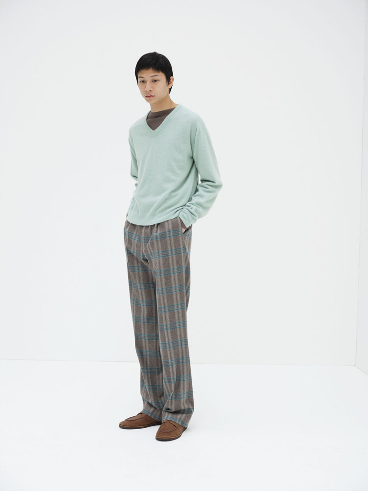 HIGH GAUGE SOFT CASHMERE KNIT V-NECK P/O
