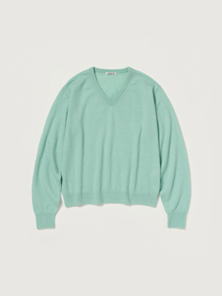 HIGH GAUGE SOFT CASHMERE KNIT V-NECK P/O