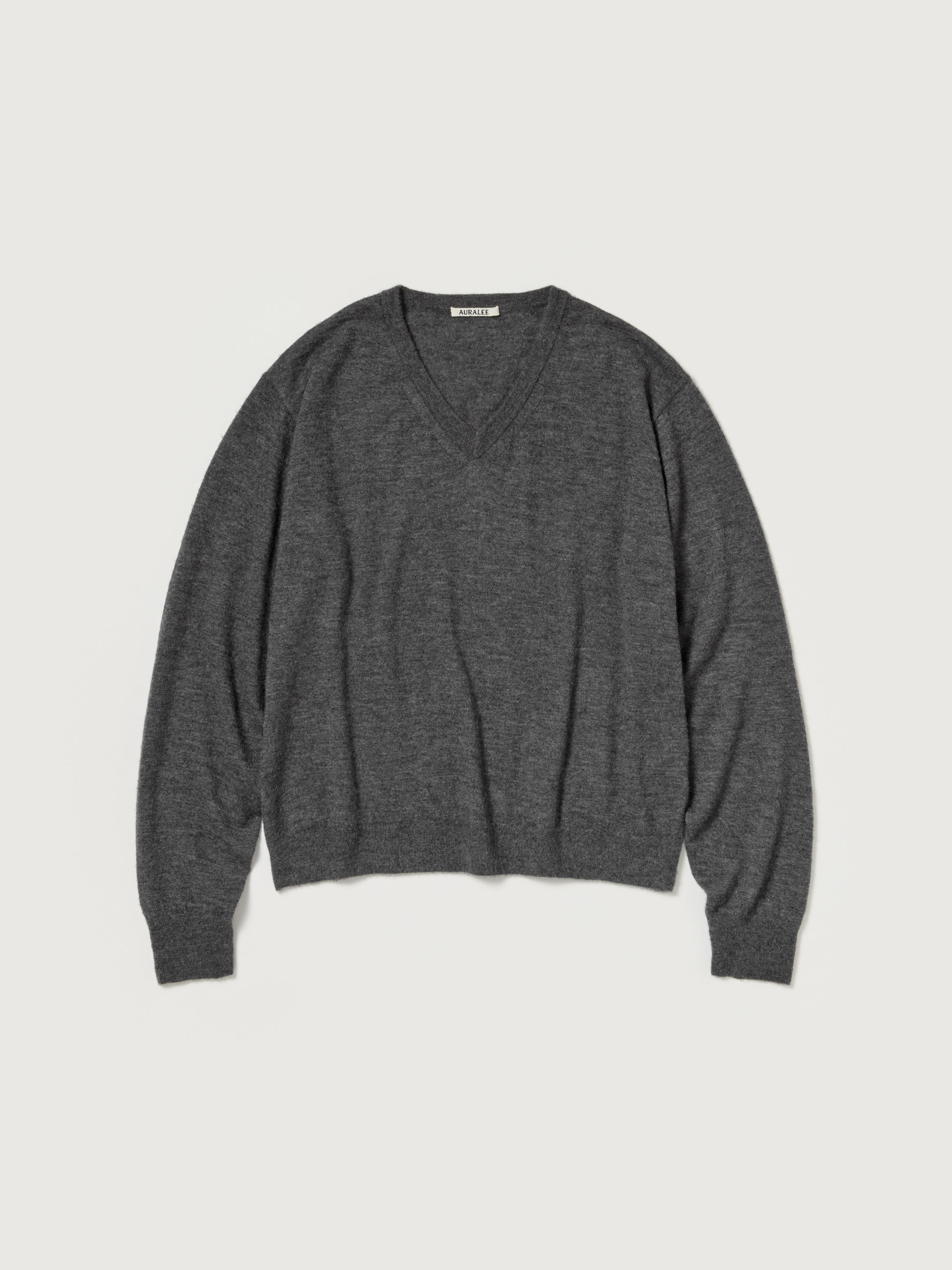 HIGH GAUGE SOFT CASHMERE KNIT V-NECK P/O 詳細画像 CHARCOAL 1