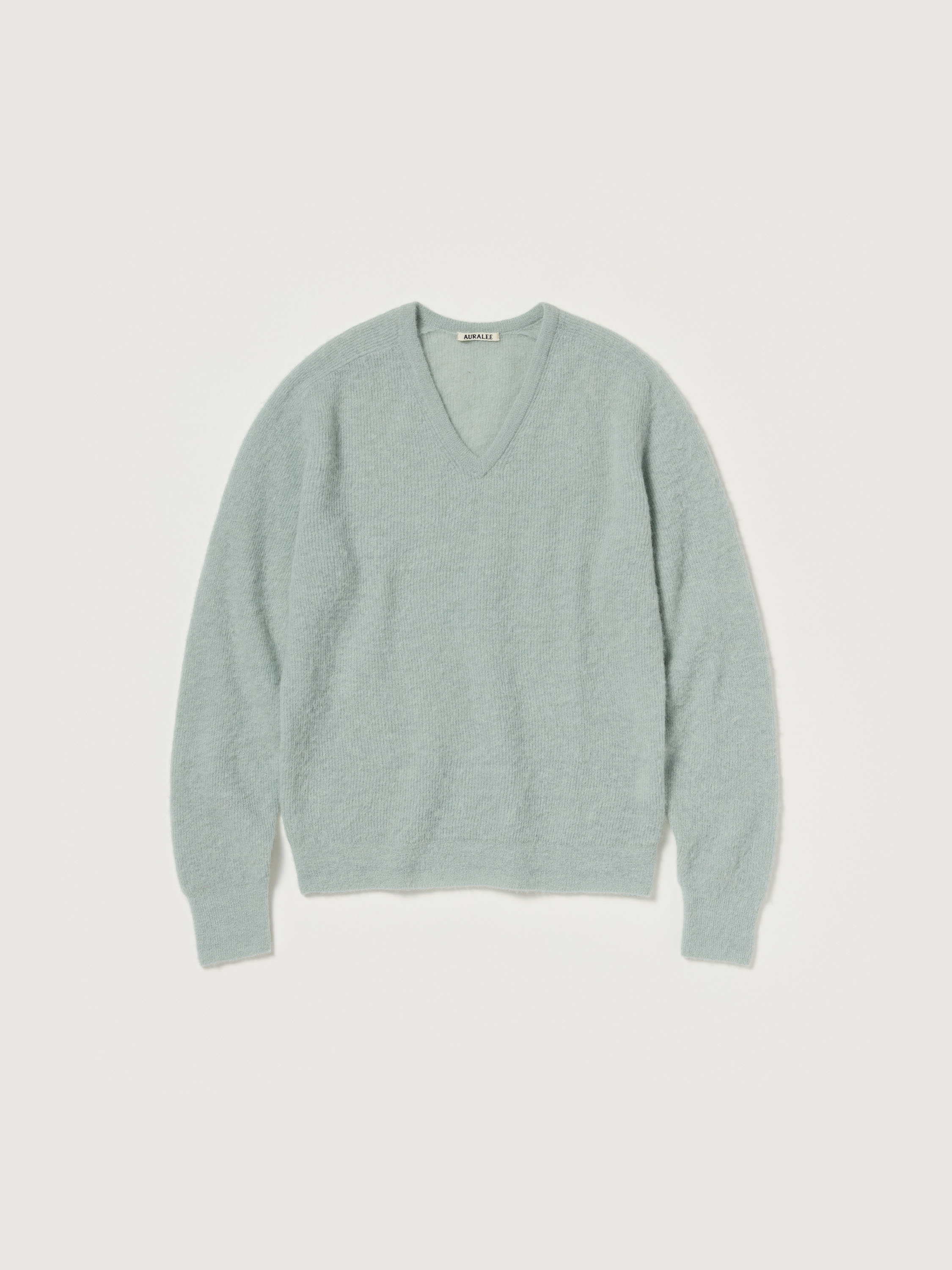 BABY SURI ALPACA SHEER KNIT V-NECK P/O 詳細画像 DUSTY MINT 1