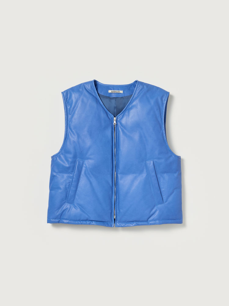 FINE CALF LEATHER DOWN VEST