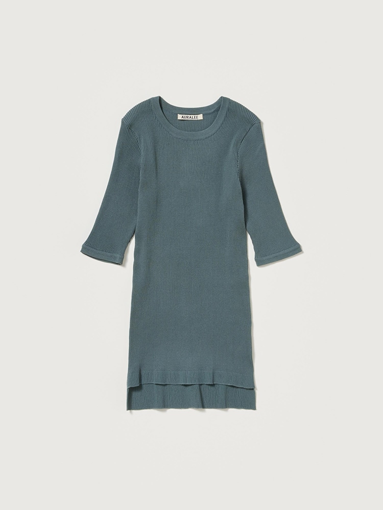 COTTON HIGH GAUGE RIB KNIT TEE